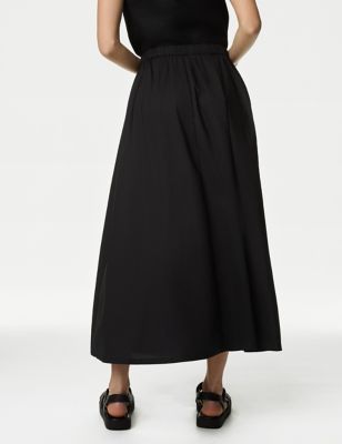 Pure Cotton Midi Skirt sold by Marks & Spencer product image thumbnail 5