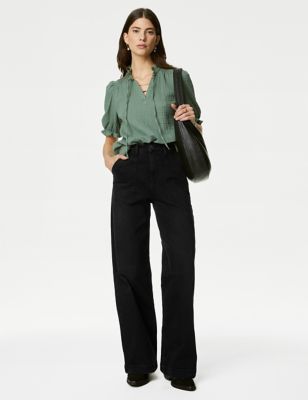 High Waisted Wide Leg Jeans sold by Marks & Spencer
