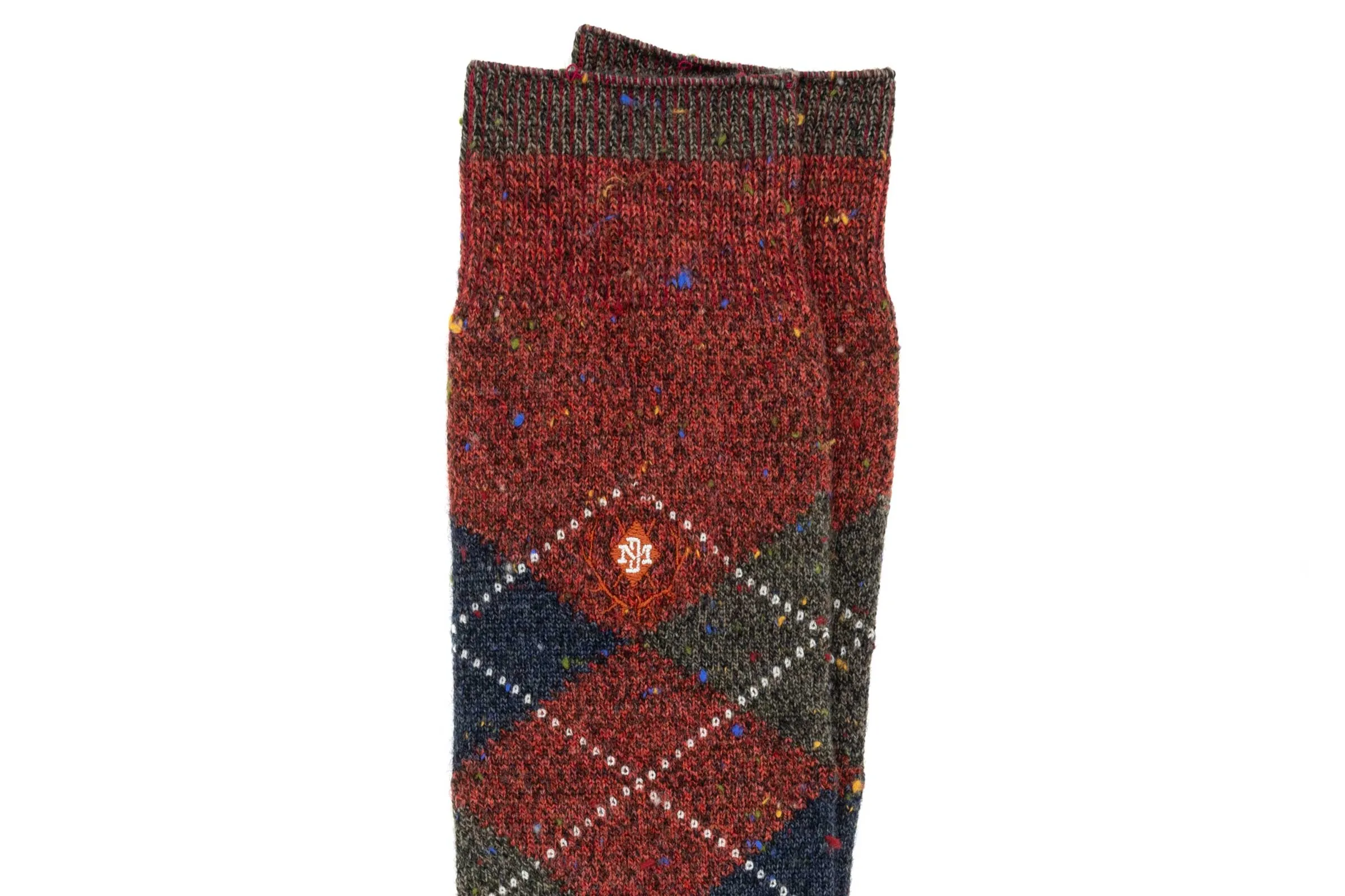 Argyle Andean Alpaca Yarn Socks - Cranberry sold by Martin Dingman product image thumbnail 2