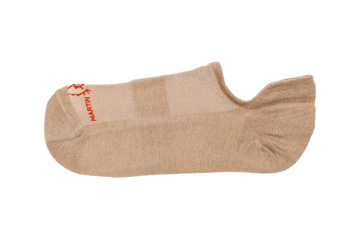Ultimate Ventilated Peruvian Pima Cotton Sneaker Socks - Khaki made by Martin Dingman