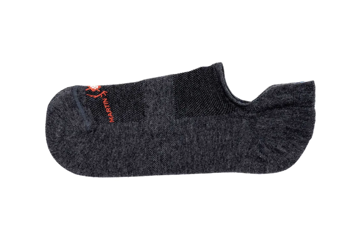 Ultimate Ventilated Peruvian Pima Cotton Sneaker Socks - Oxford Grey made by Martin Dingman