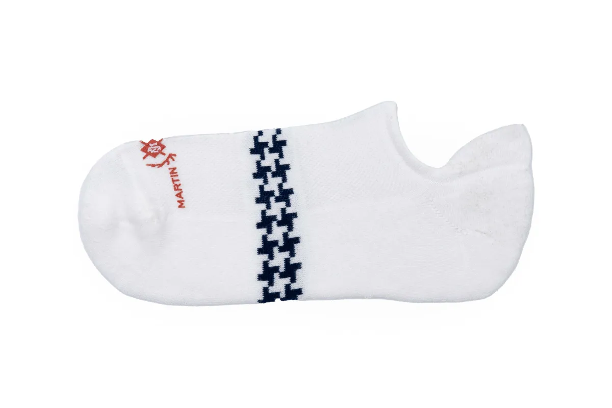 Ultimate Padded Peruvian Pima Cotton Sneaker Socks - White made by Martin Dingman