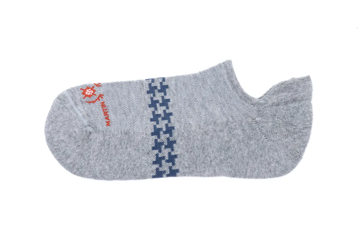 Ultimate Padded Peruvian Pima Cotton Sneaker Socks - Heather Grey made by Martin Dingman