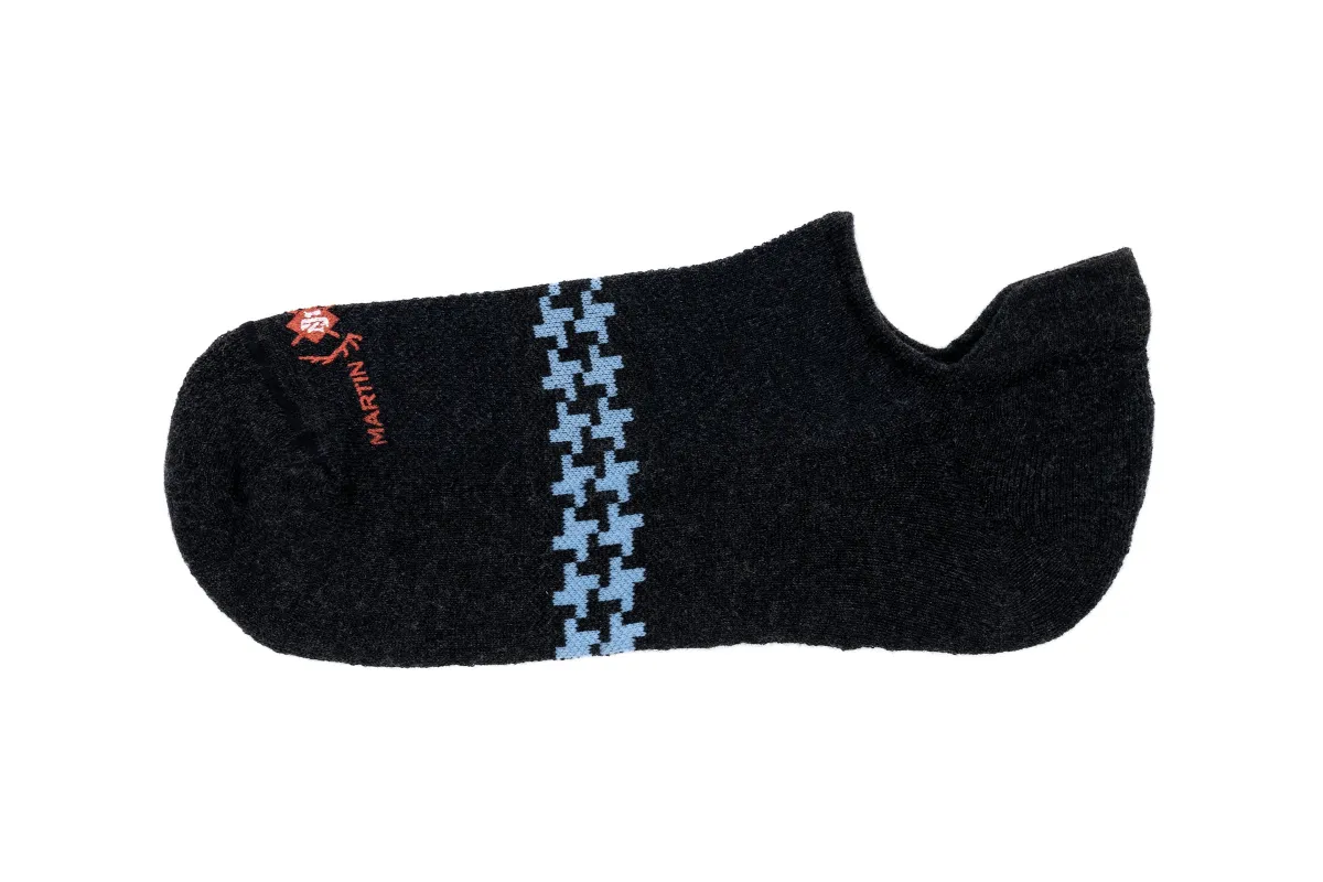 Ultimate Padded Peruvian Pima Cotton Sneaker Socks - Charcoal made by Martin Dingman