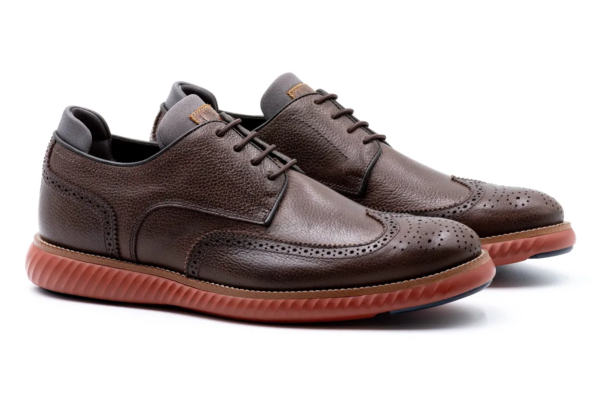 CountryAire Pebble Grain Wingtip - Walnut made by Martin Dingman