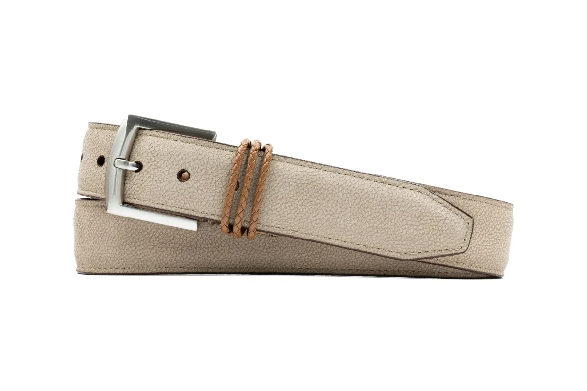 Bermuda Braid Nubuck Belt - Putty made by Martin Dingman