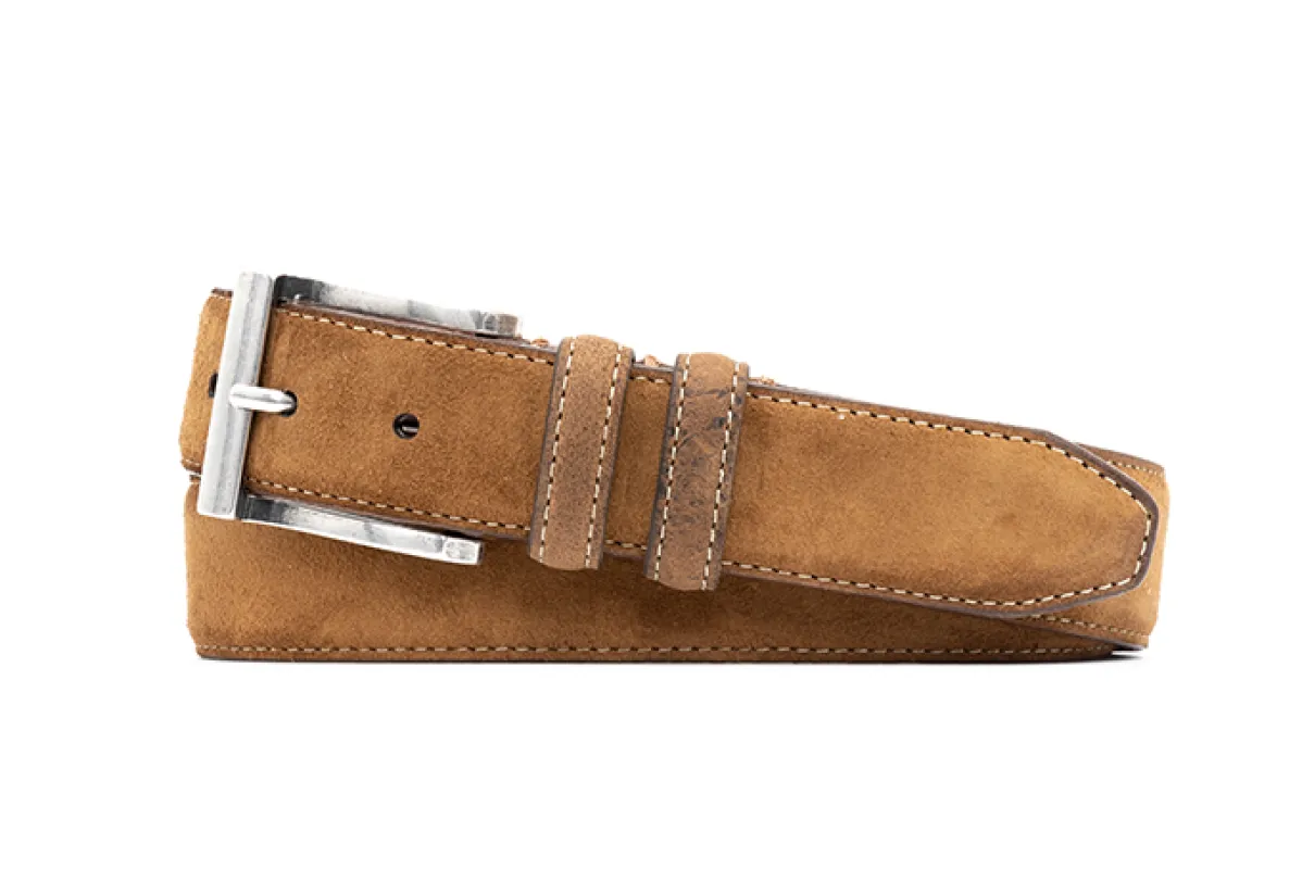 Bill Safari Kudu Suede Belt - Tobacco made by Martin Dingman