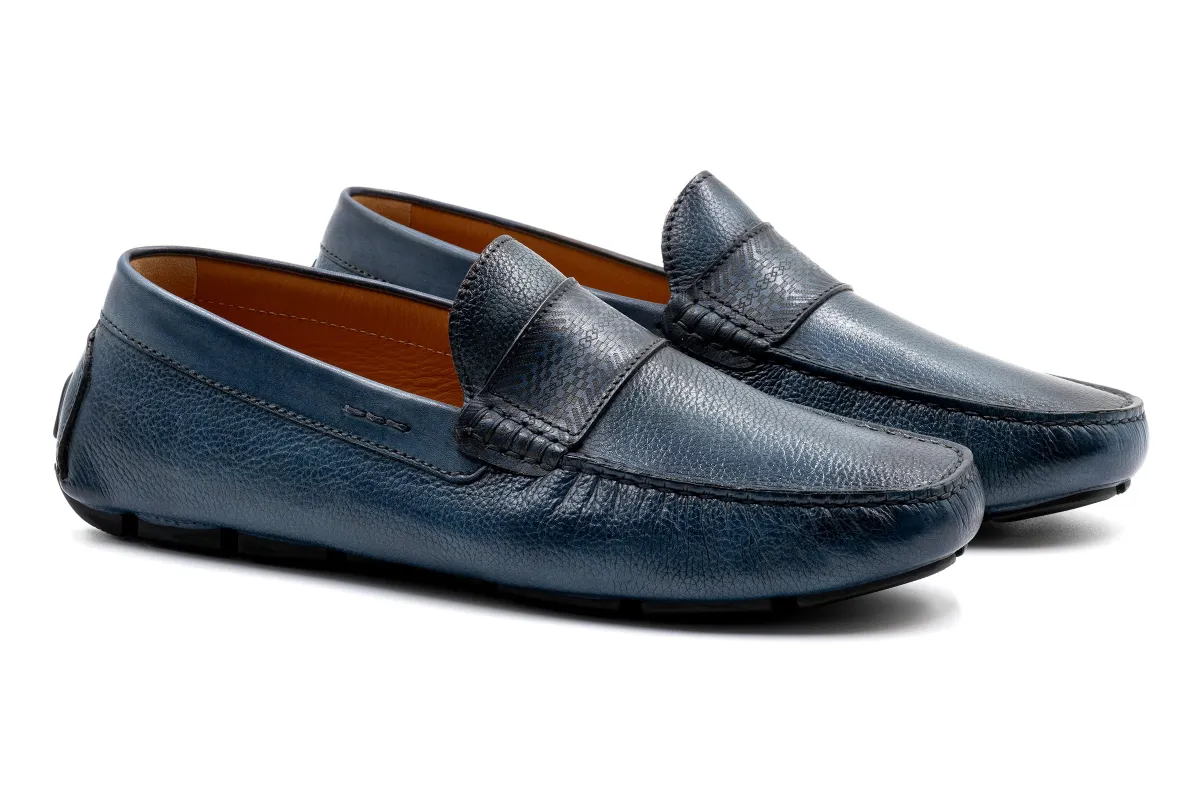 Maranello Italian Calf Leather Driver - Marine made by Martin Dingman