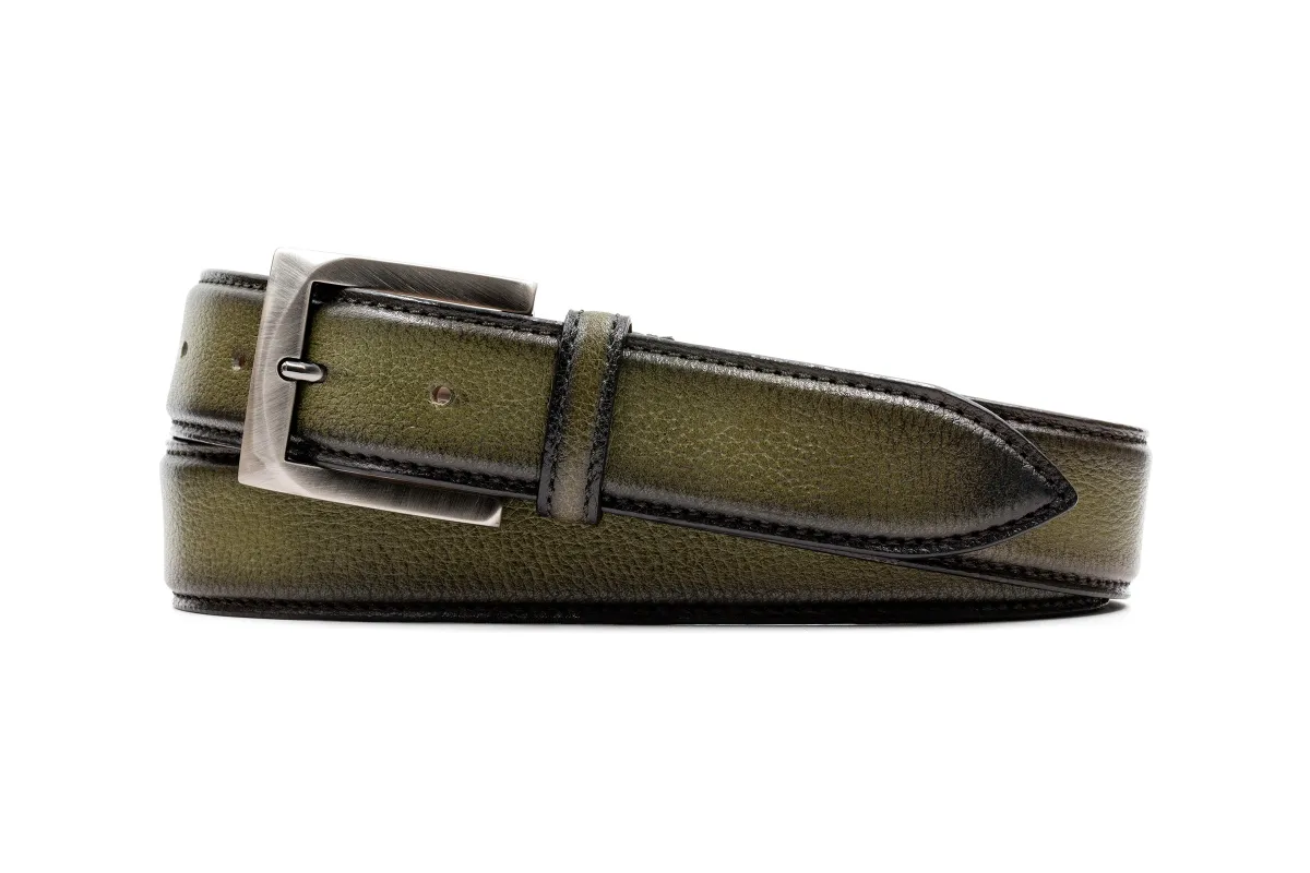 Firenze Italian Calf Leather Belt - Forest made by Martin Dingman