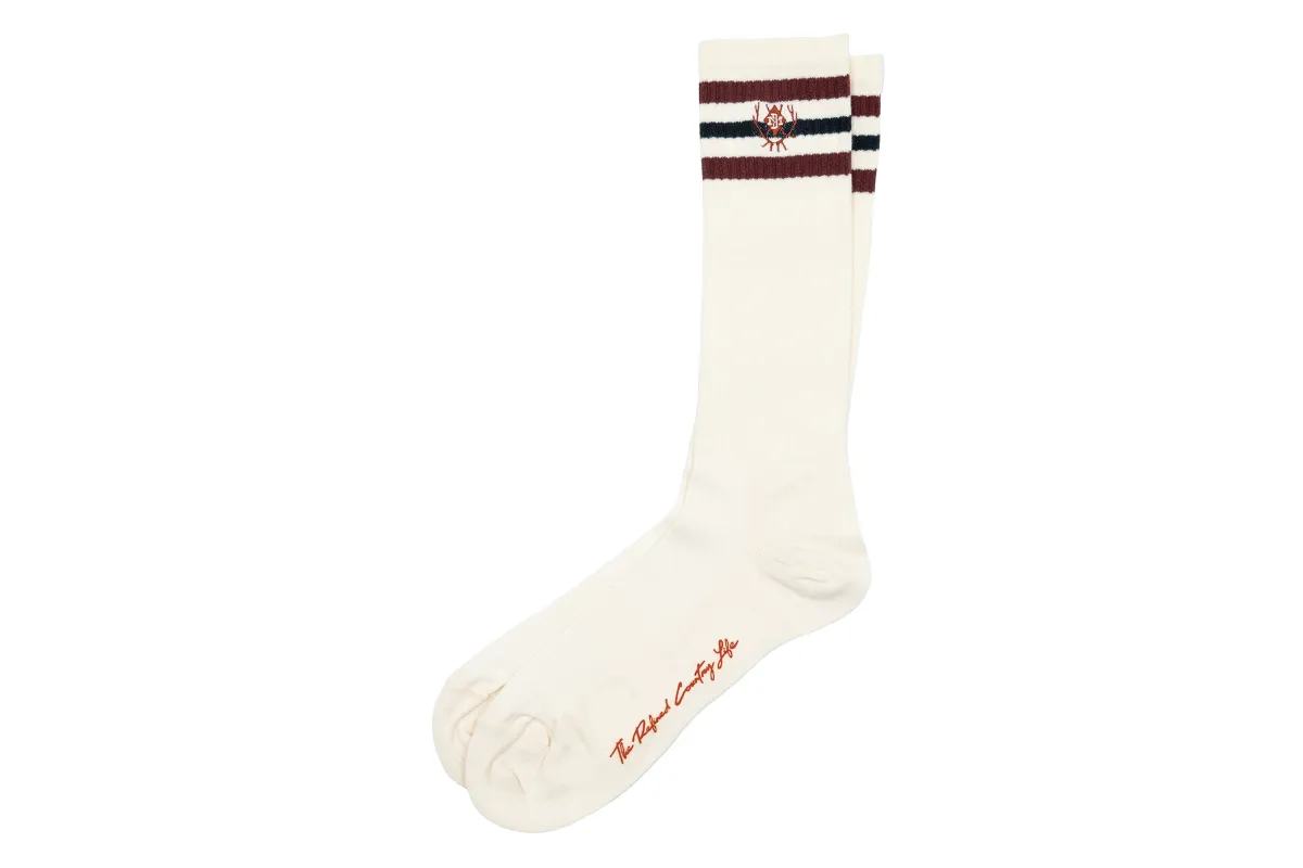 Country Crew Peruvian Pima
Cotton Socks - Maroon / Navy made by Martin Dingman
