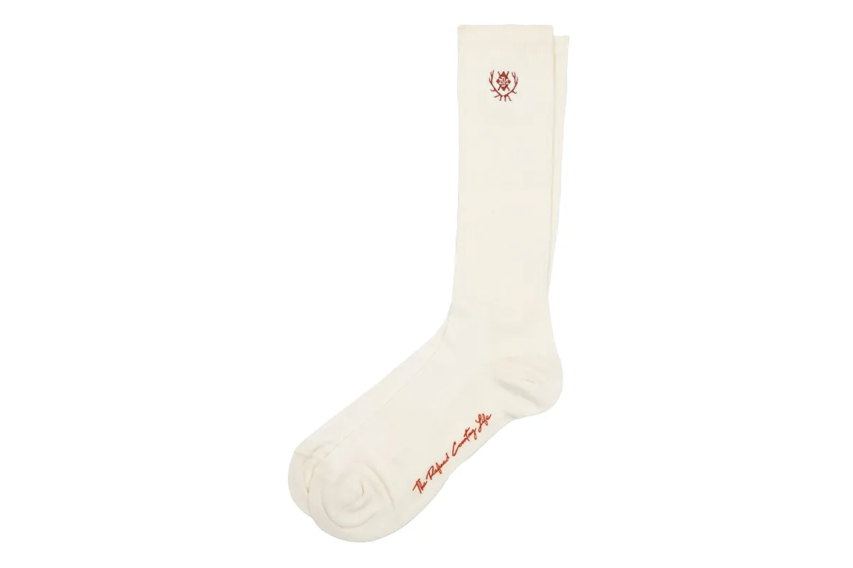 All Season Peruvian Pima Cotton Socks - Cream made by Martin Dingman