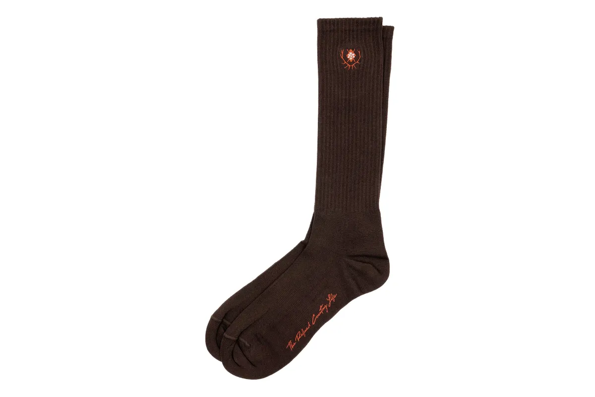 All Season Peruvian Pima Cotton Socks - Walnut made by Martin Dingman