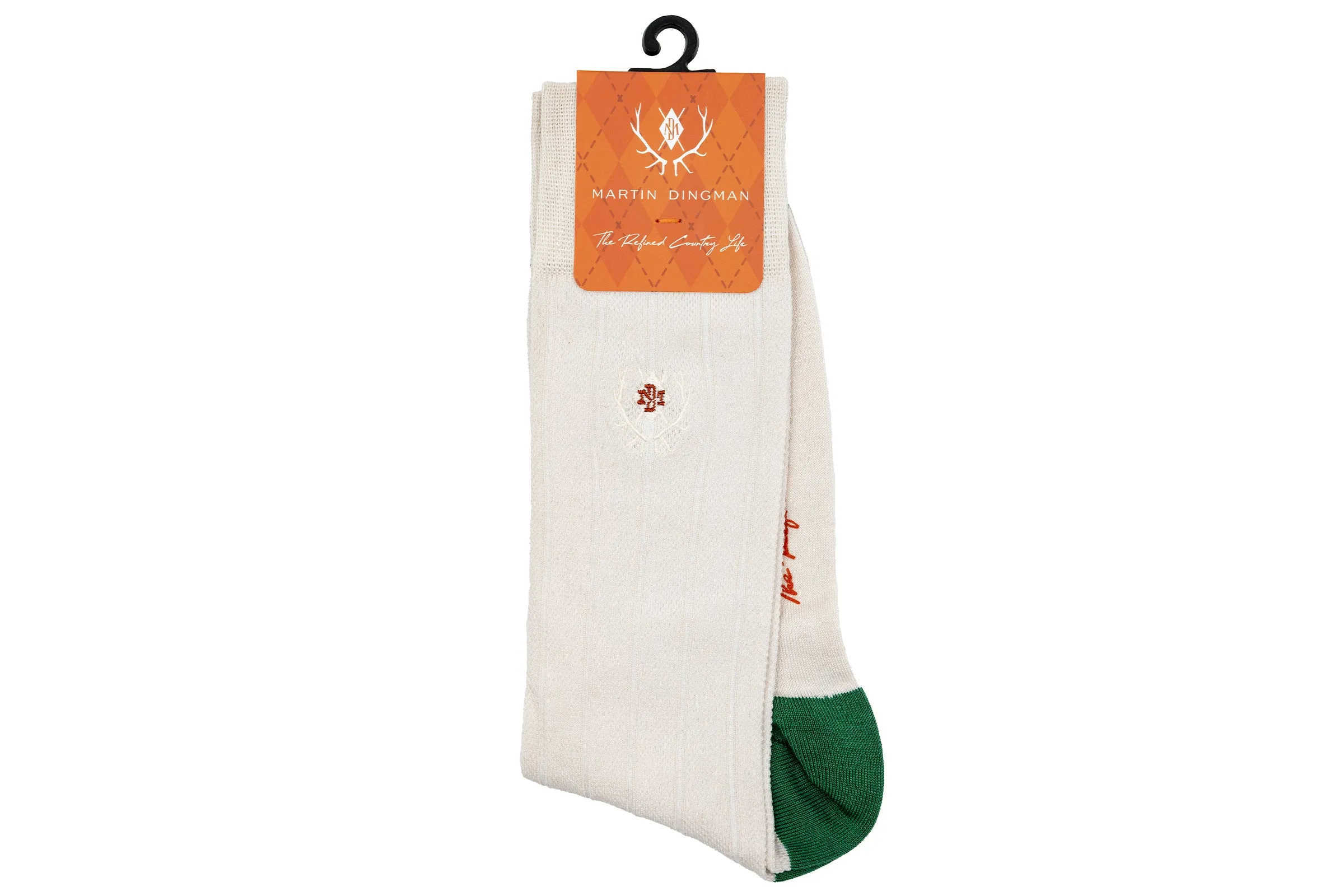 Ventilated Peruvian Pima Cotton Socks - Bone sold by Martin Dingman product image thumbnail 4