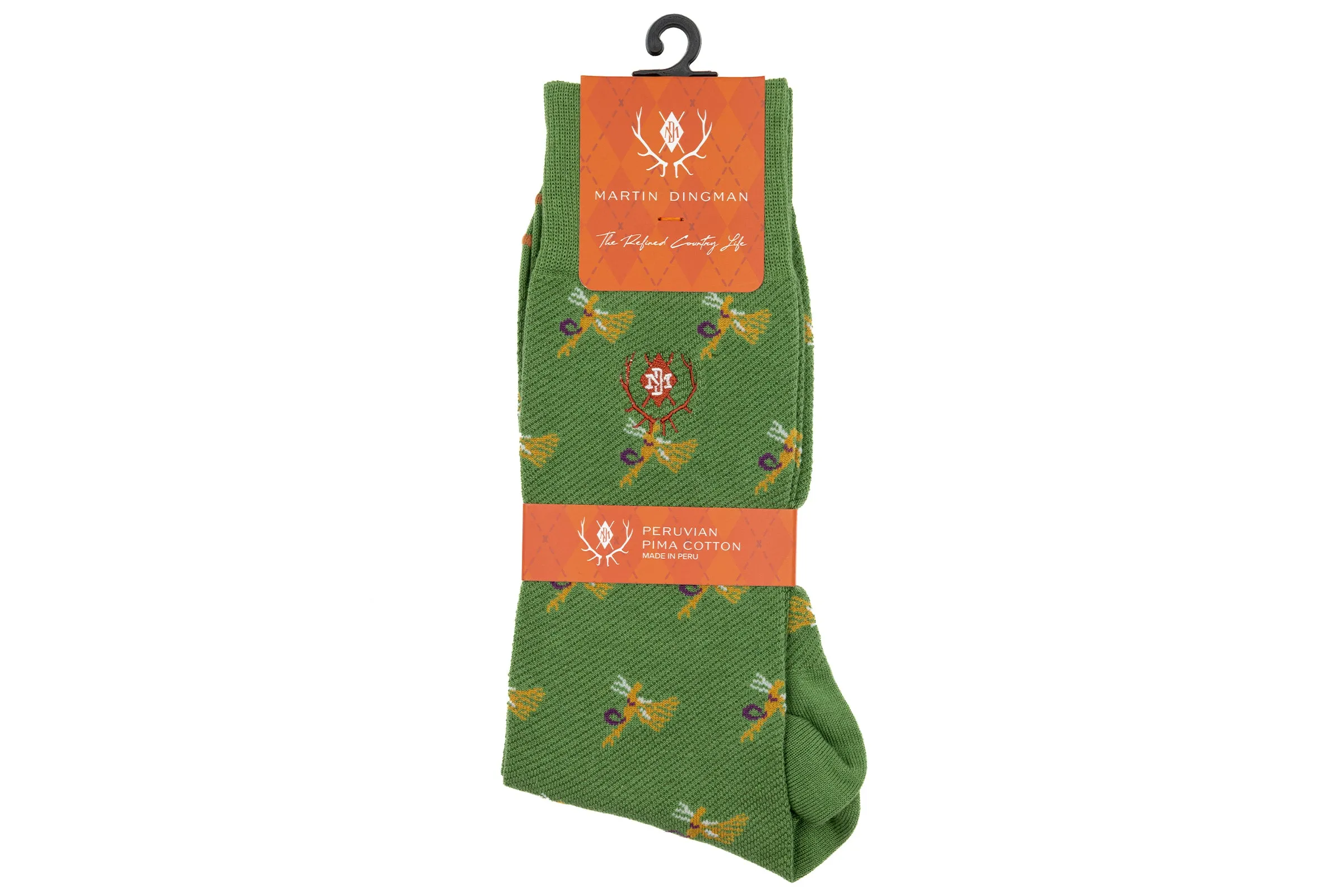 Fly Fishing Peruvian Pima Cotton Socks - Kiwi sold by Martin Dingman product image thumbnail 4