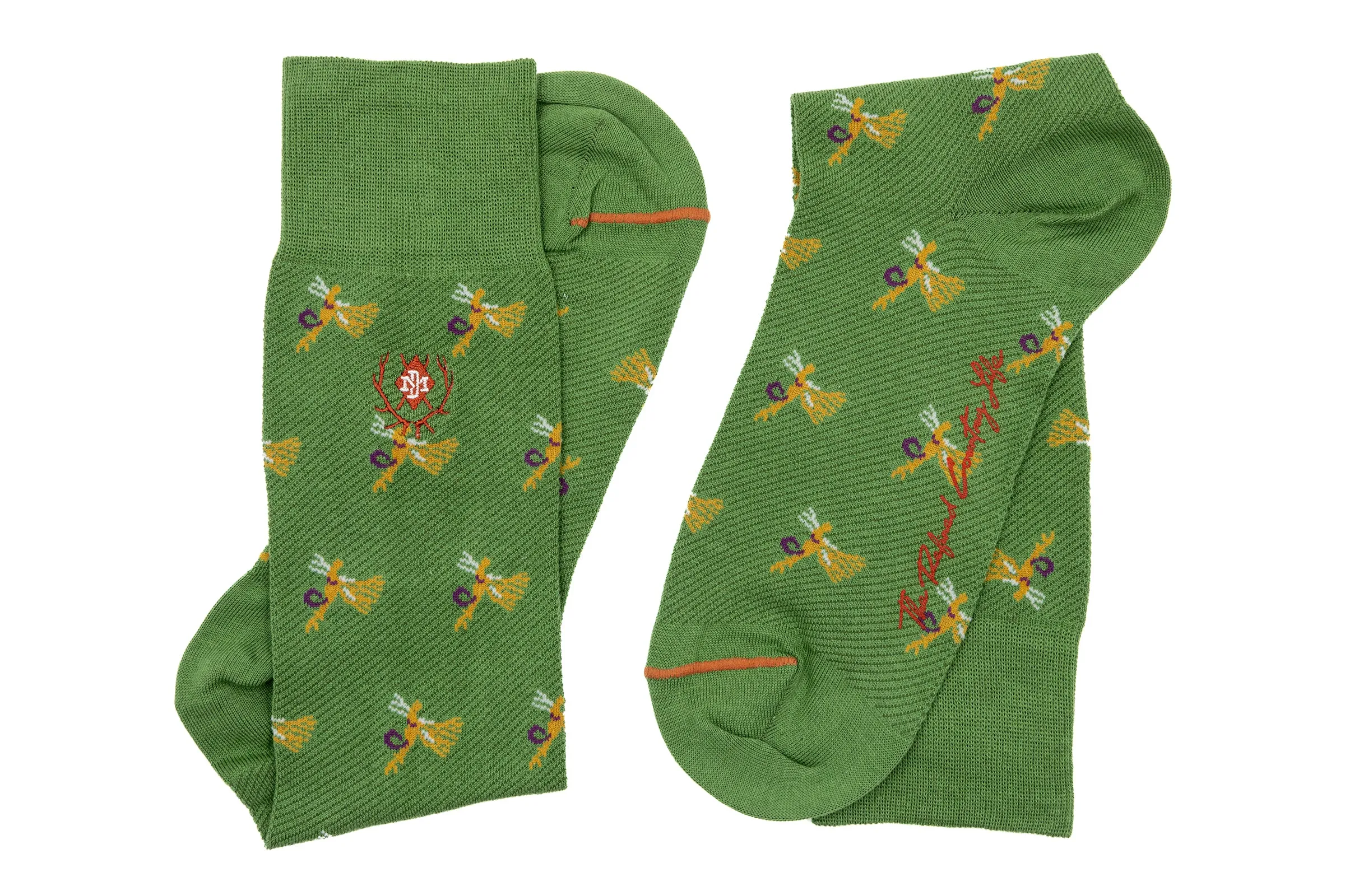 Fly Fishing Peruvian Pima Cotton Socks - Kiwi sold by Martin Dingman product image thumbnail 3