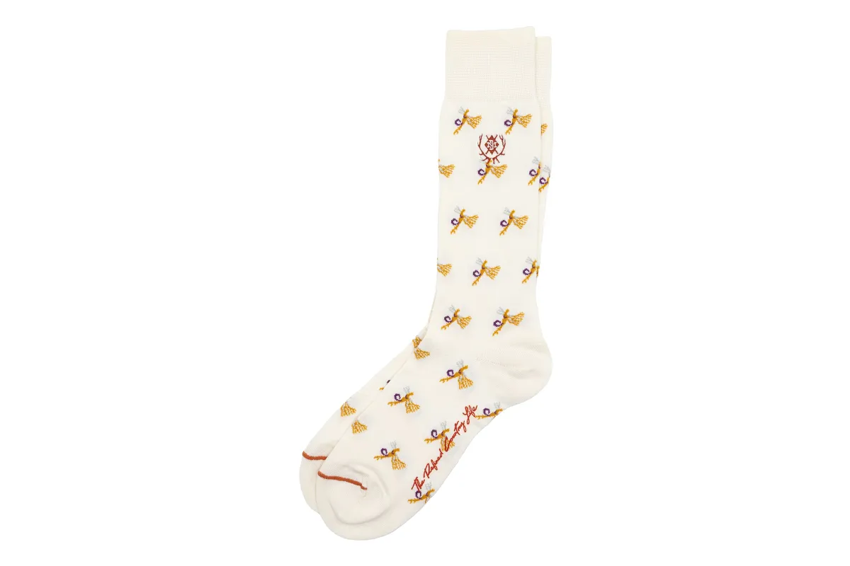 Fly Fishing Peruvian Pima Cotton Socks - Cream made by Martin Dingman