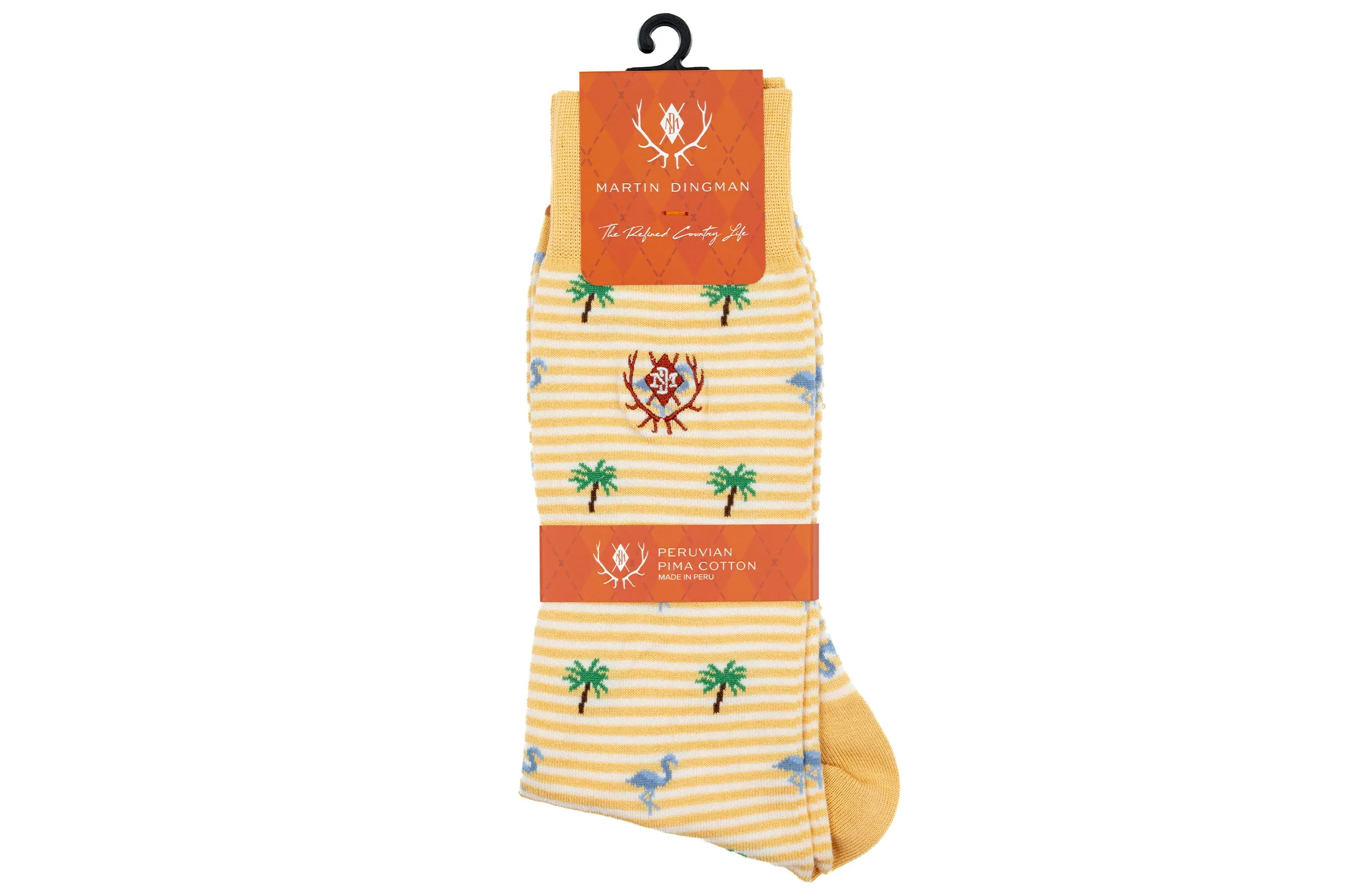 Tropical Stripe Peruvian Pima Cotton Socks - Pina Colada sold by Martin Dingman product image thumbnail 4