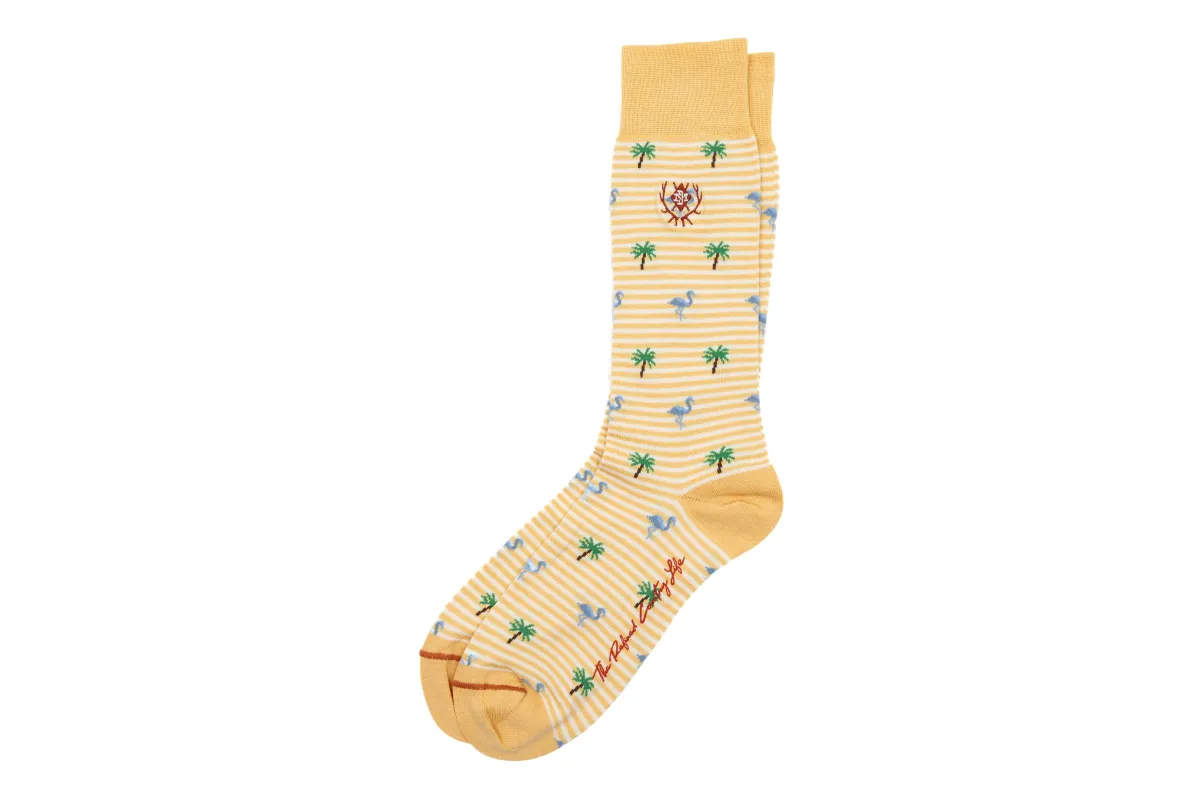 Tropical Stripe Peruvian Pima Cotton Socks - Pina Colada made by Martin Dingman