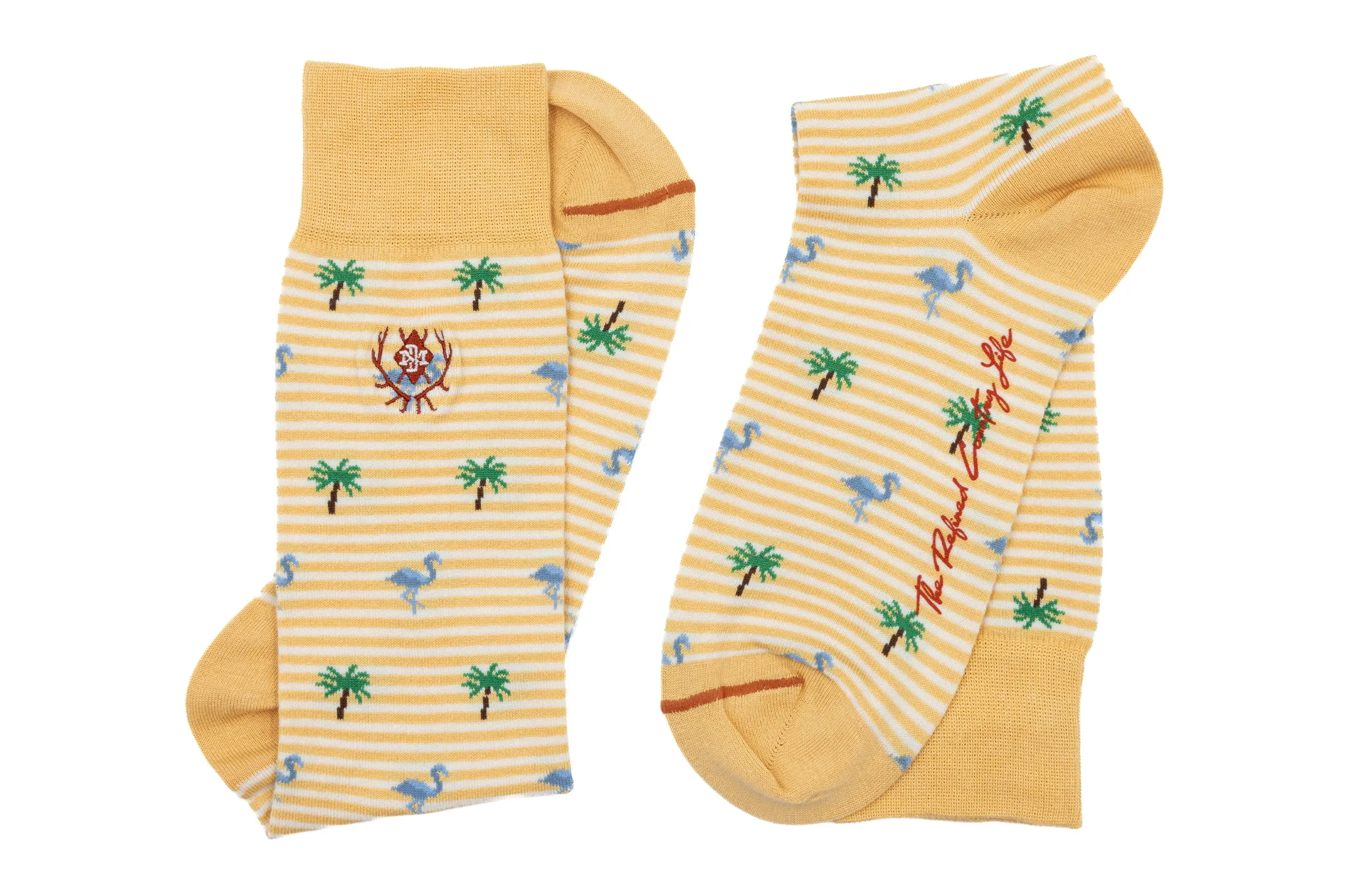 Tropical Stripe Peruvian Pima Cotton Socks - Pina Colada sold by Martin Dingman product image thumbnail 3