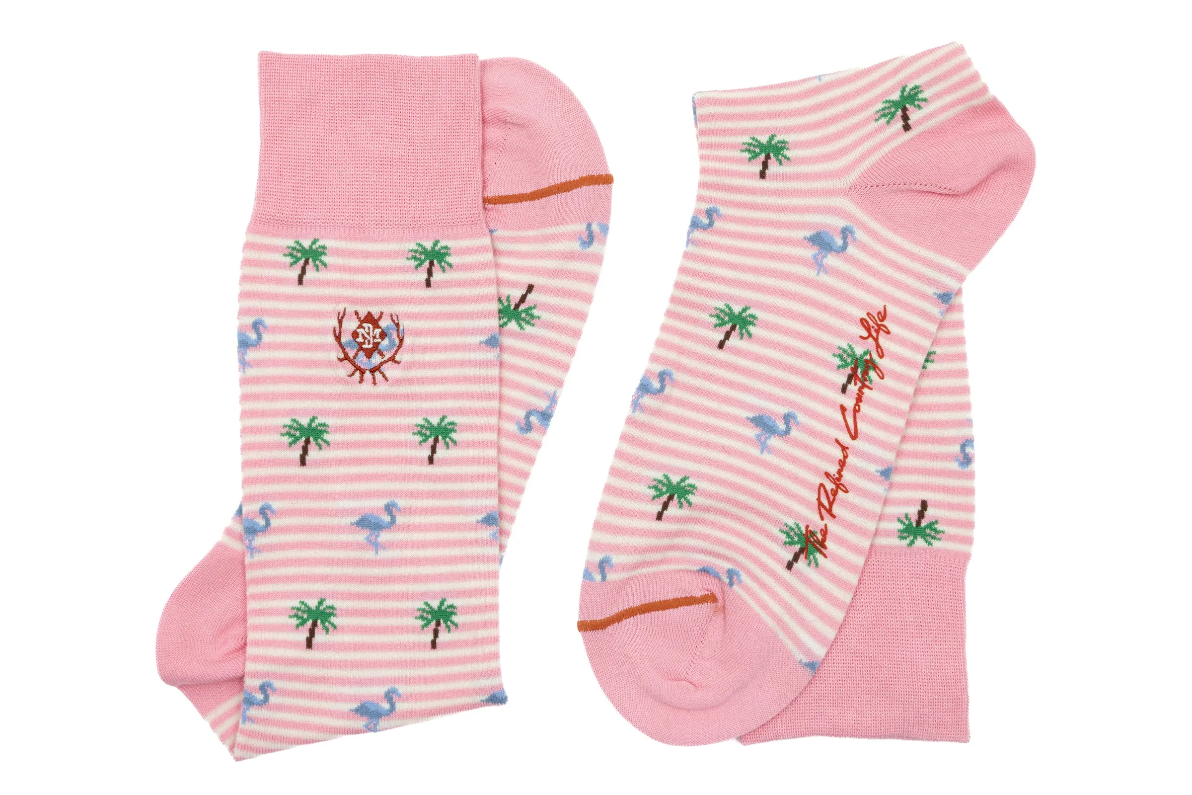 Tropical Stripe Peruvian Pima Cotton Socks - Bubblegum sold by Martin Dingman product image thumbnail 3