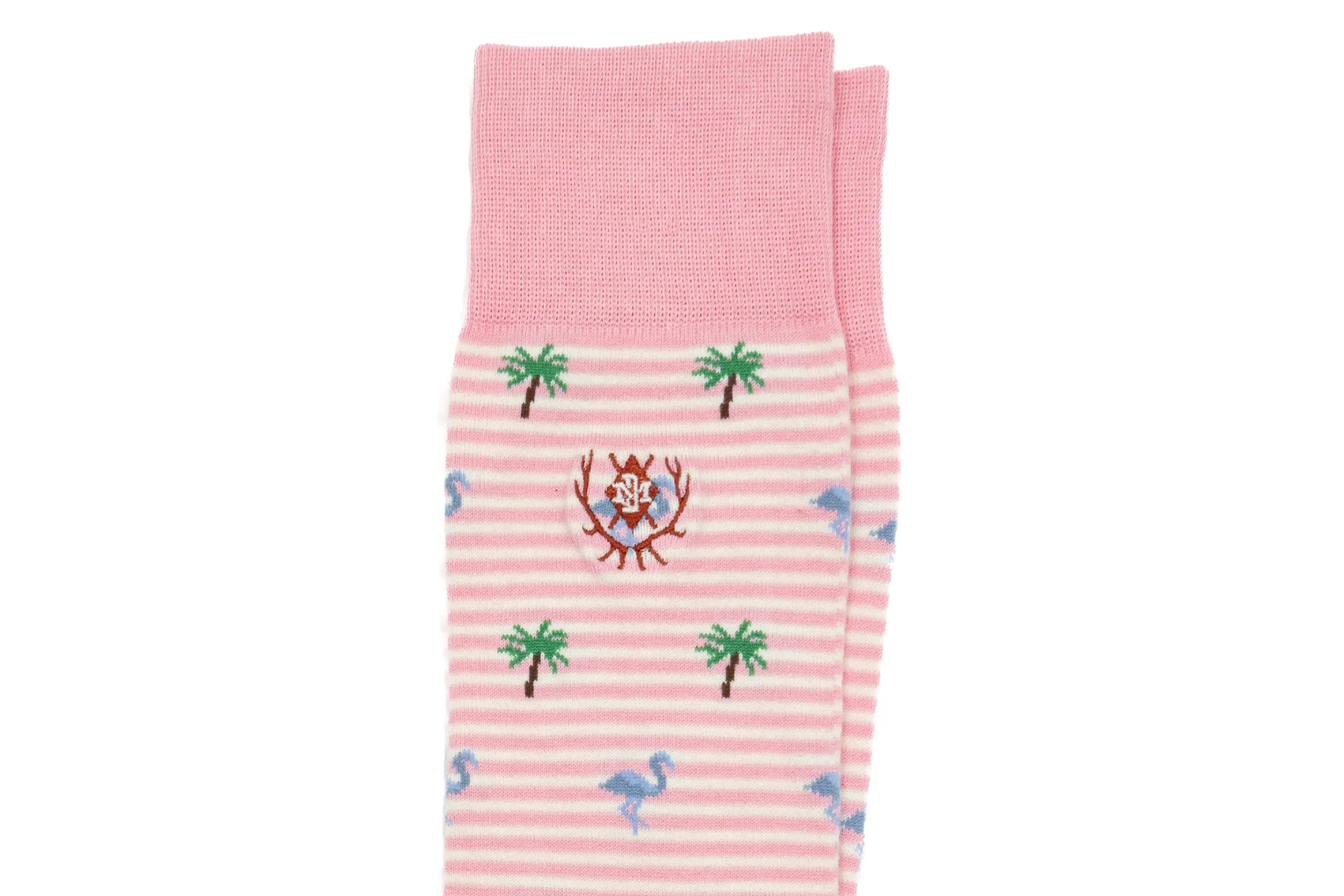 Tropical Stripe Peruvian Pima Cotton Socks - Bubblegum sold by Martin Dingman product image thumbnail 2