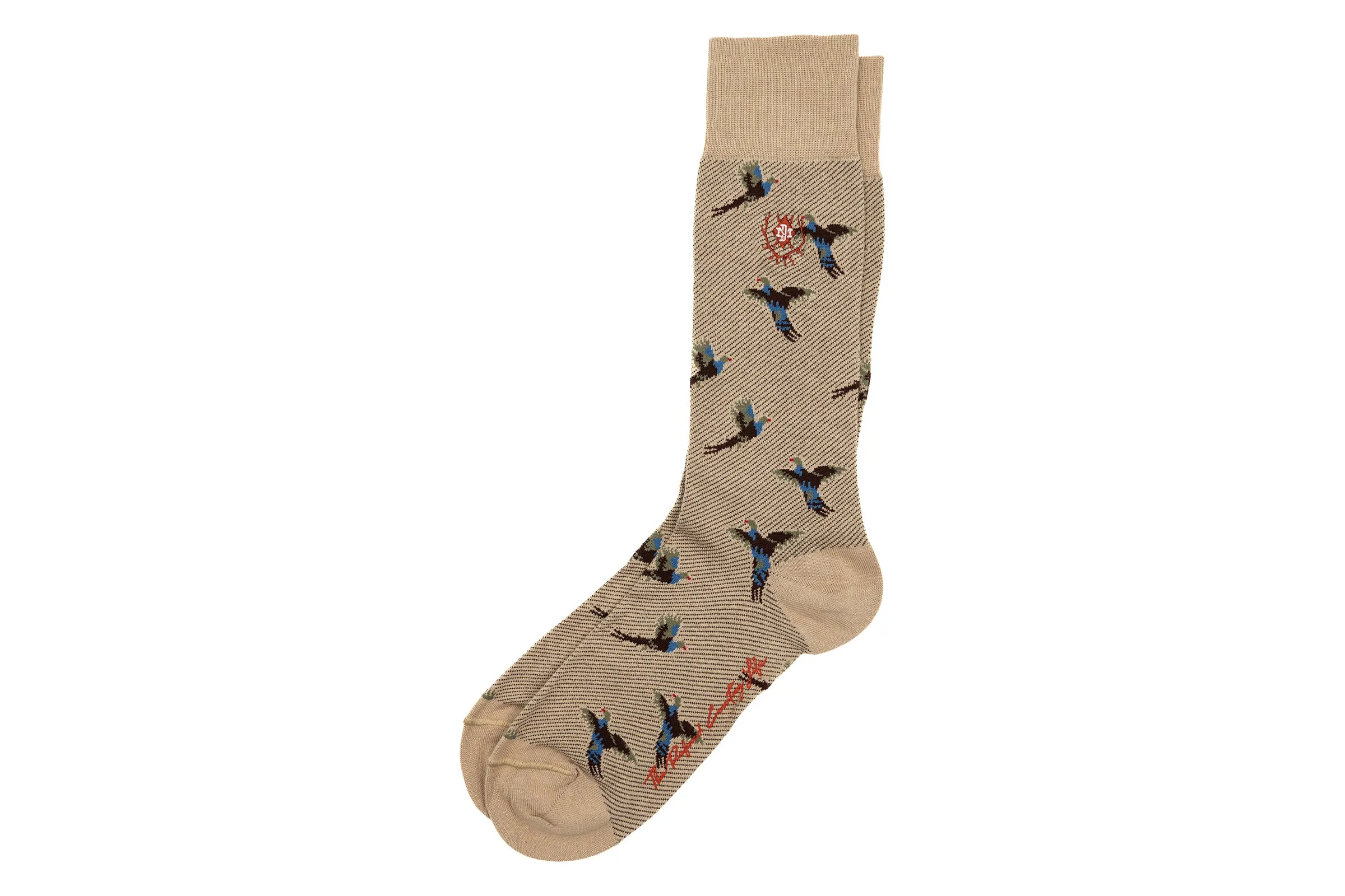 Pheasant Peruvian Pima Cotton Socks - Khaki sold by Martin Dingman