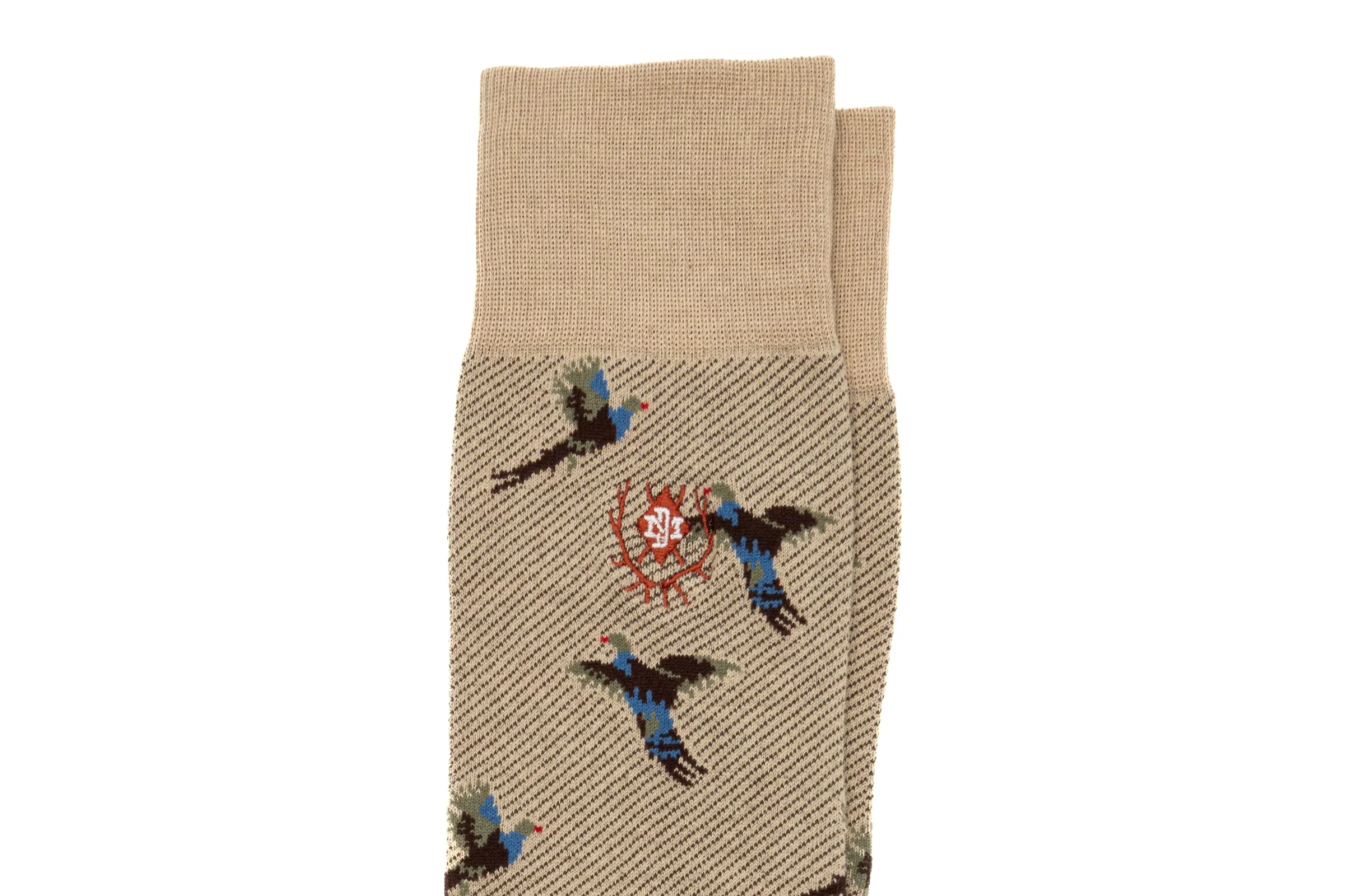 Pheasant Peruvian Pima Cotton Socks - Khaki sold by Martin Dingman product image thumbnail 2