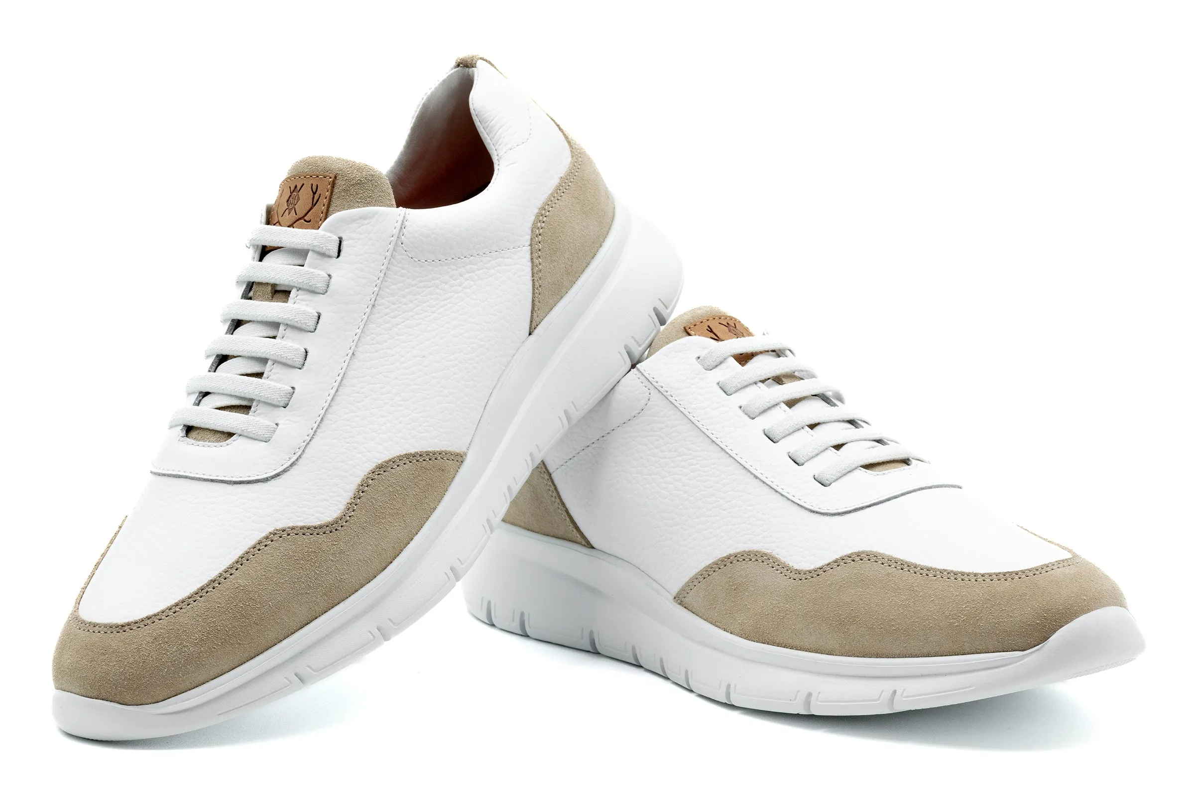 Madison Tumbled Glove Leather Trainer - Sand sold by Martin Dingman product image thumbnail 3