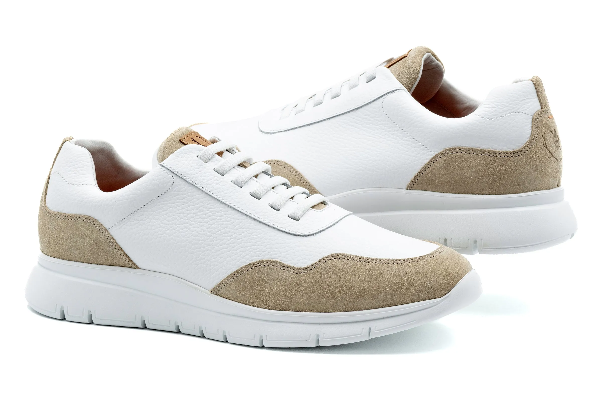 Madison Tumbled Glove Leather Trainer - Sand sold by Martin Dingman product image thumbnail 4