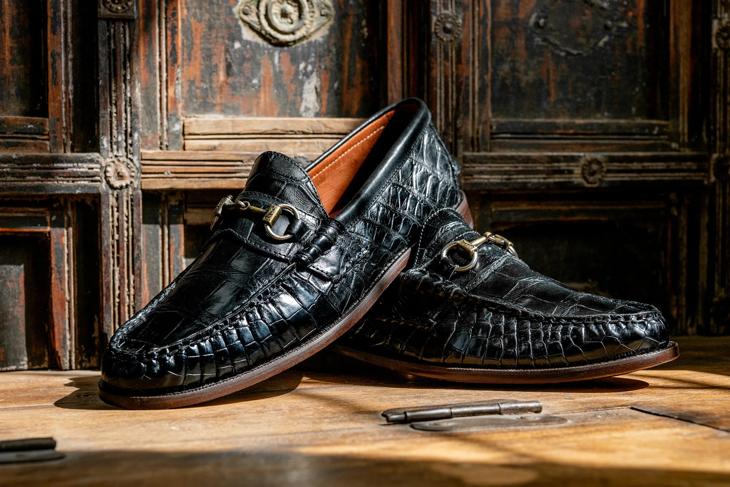 Jacob Genuine Alligator Horse Bit Loafers - Black sold by Martin Dingman product image thumbnail 2