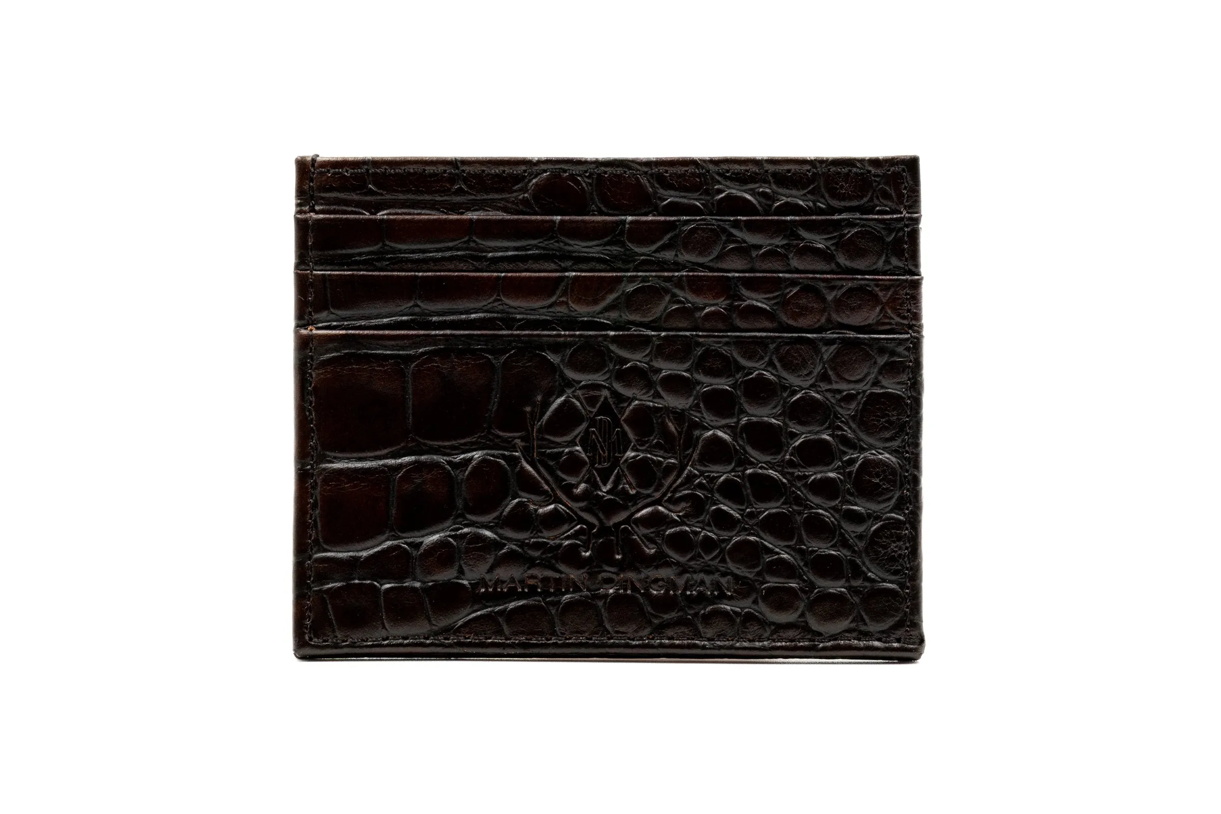 Bill Alligator Grain Executive ID Card Case - Walnut sold by Martin Dingman product image thumbnail 3