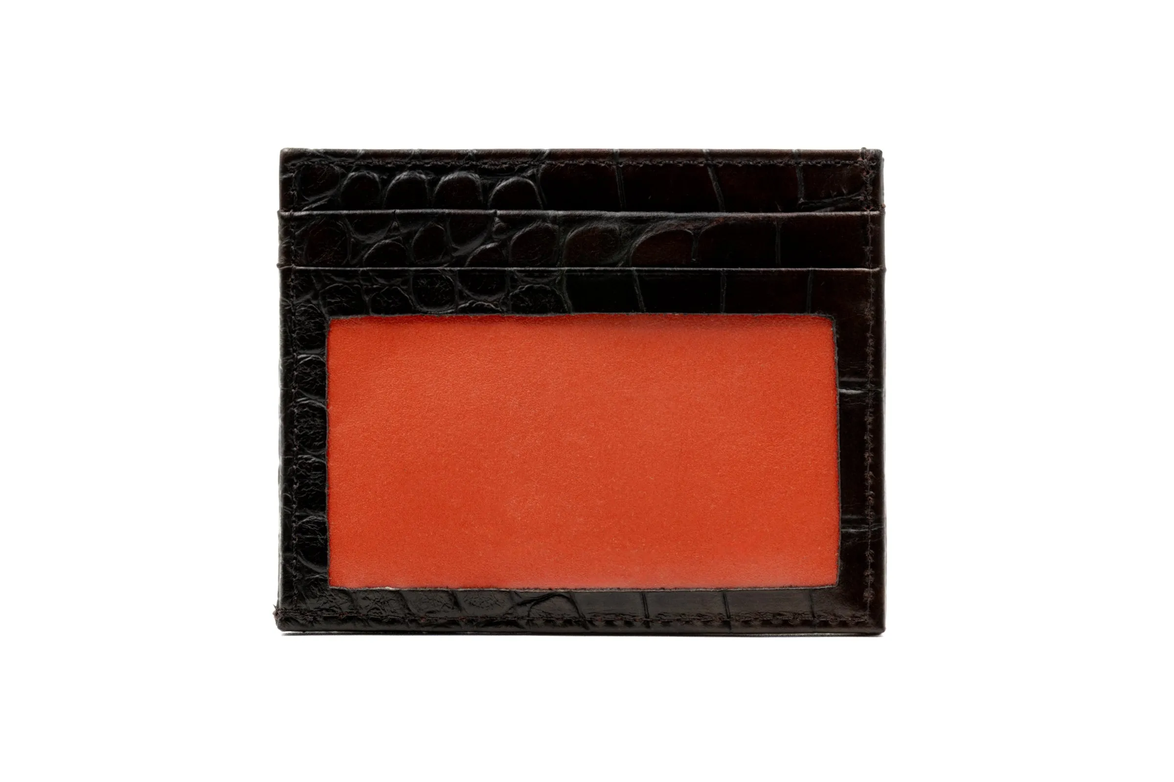 Bill Alligator Grain Executive ID Card Case - Walnut sold by Martin Dingman product image thumbnail 2