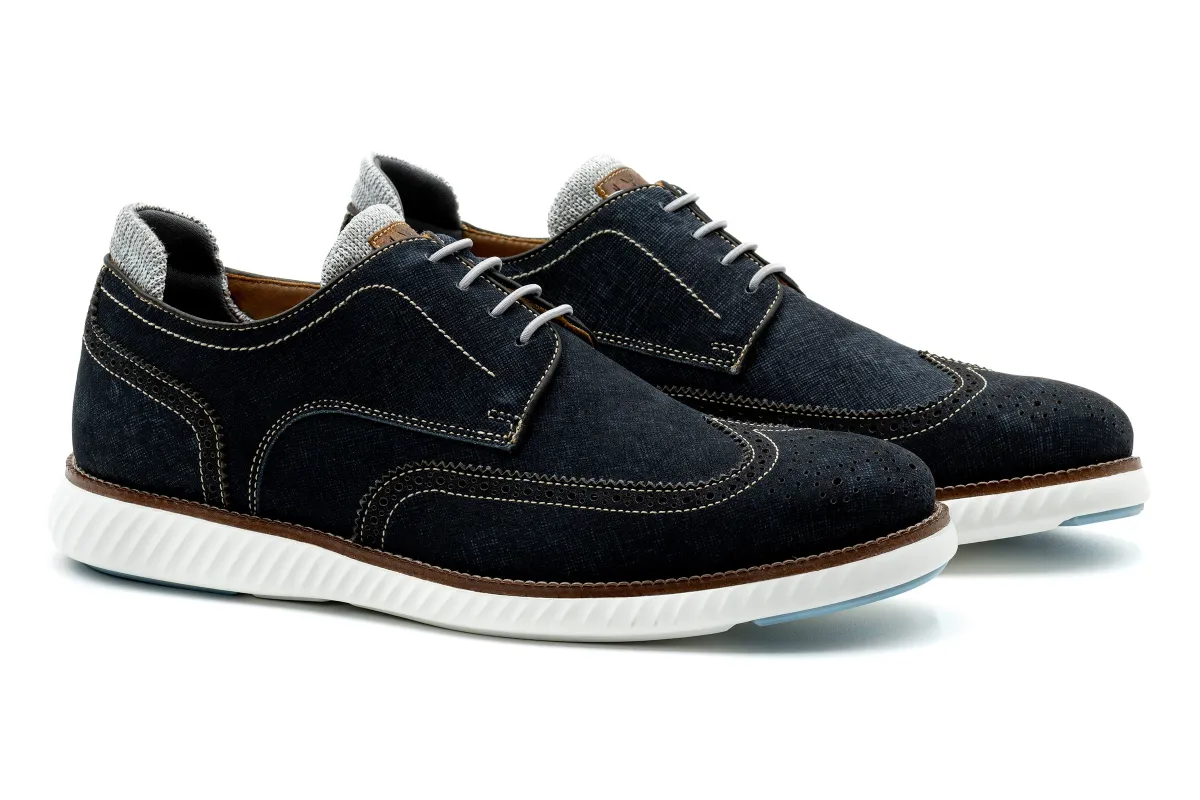 CountryAire Nubuck Wingtip - Navy made by Martin Dingman