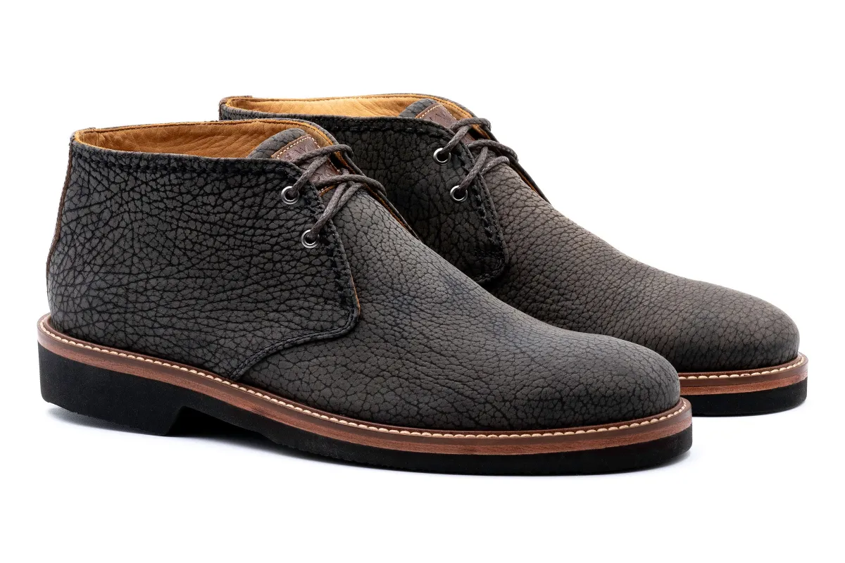 Ernest American Bison Chukka Boots - Charcoal made by Martin Dingman