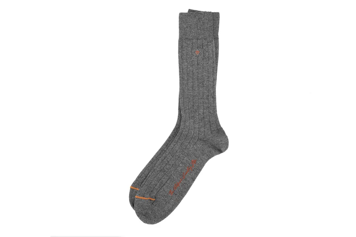 All Season Country Classic Merino Wool and Pima Cotton Socks - Oxford Grey made by Martin Dingman