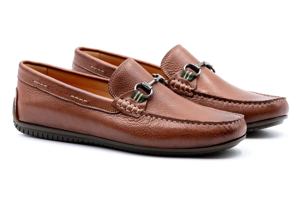 Bermuda Glove Leather Horse Bit Loafers - Havana made by Martin Dingman