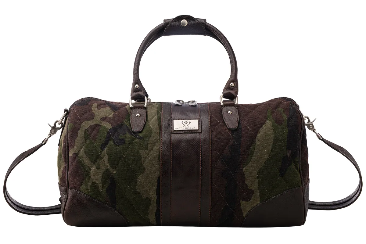 Field Waxed Cotton Duffel - Green Camo made by Martin Dingman