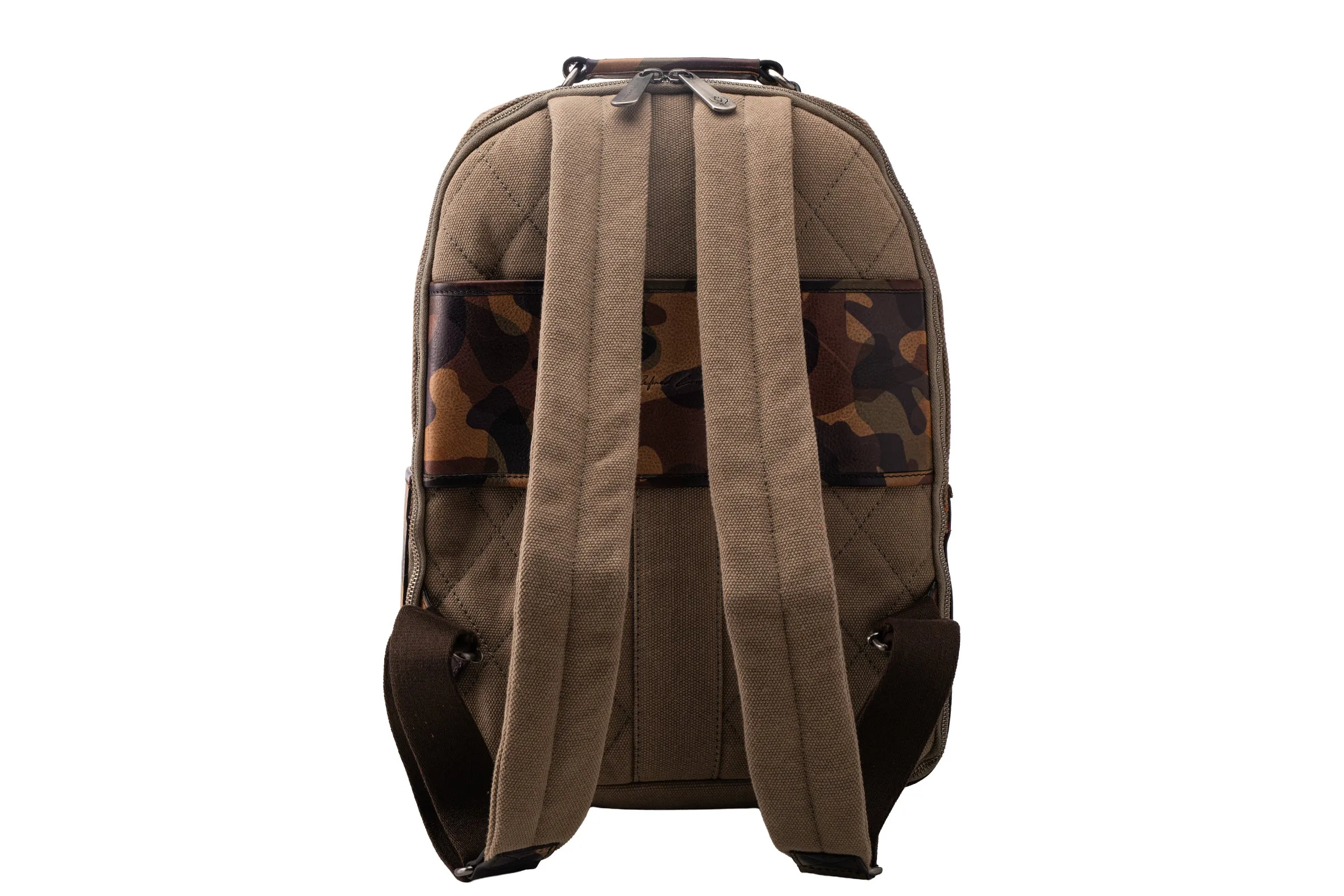 Woodland Quilted Oxford Canvas Backpack - River Rock sold by Martin Dingman product image thumbnail 3
