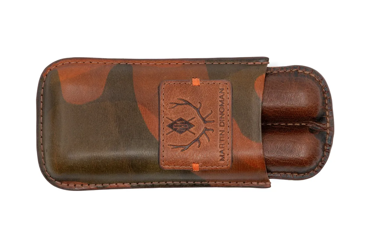 Havana Italian Saddle Leather Cigar Case - Camo made by Martin Dingman