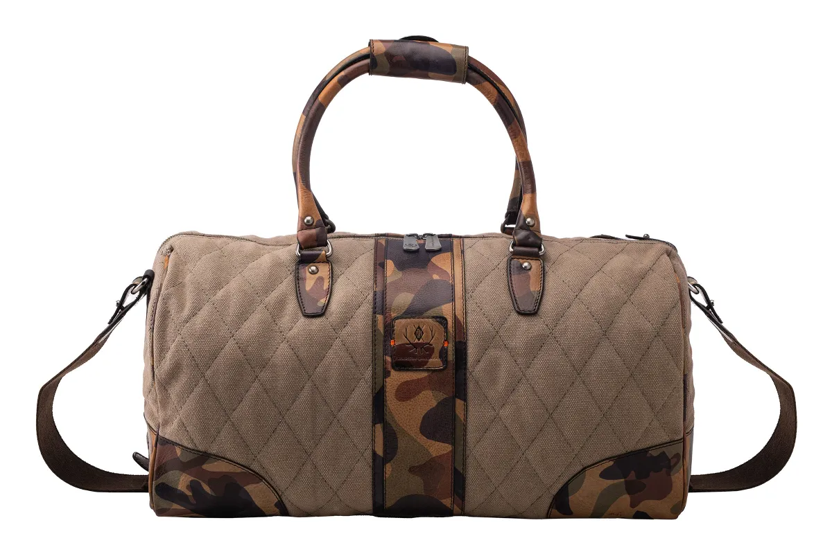 Woodland Quilted Oxford Canvas Duffel - River Rock made by Martin Dingman