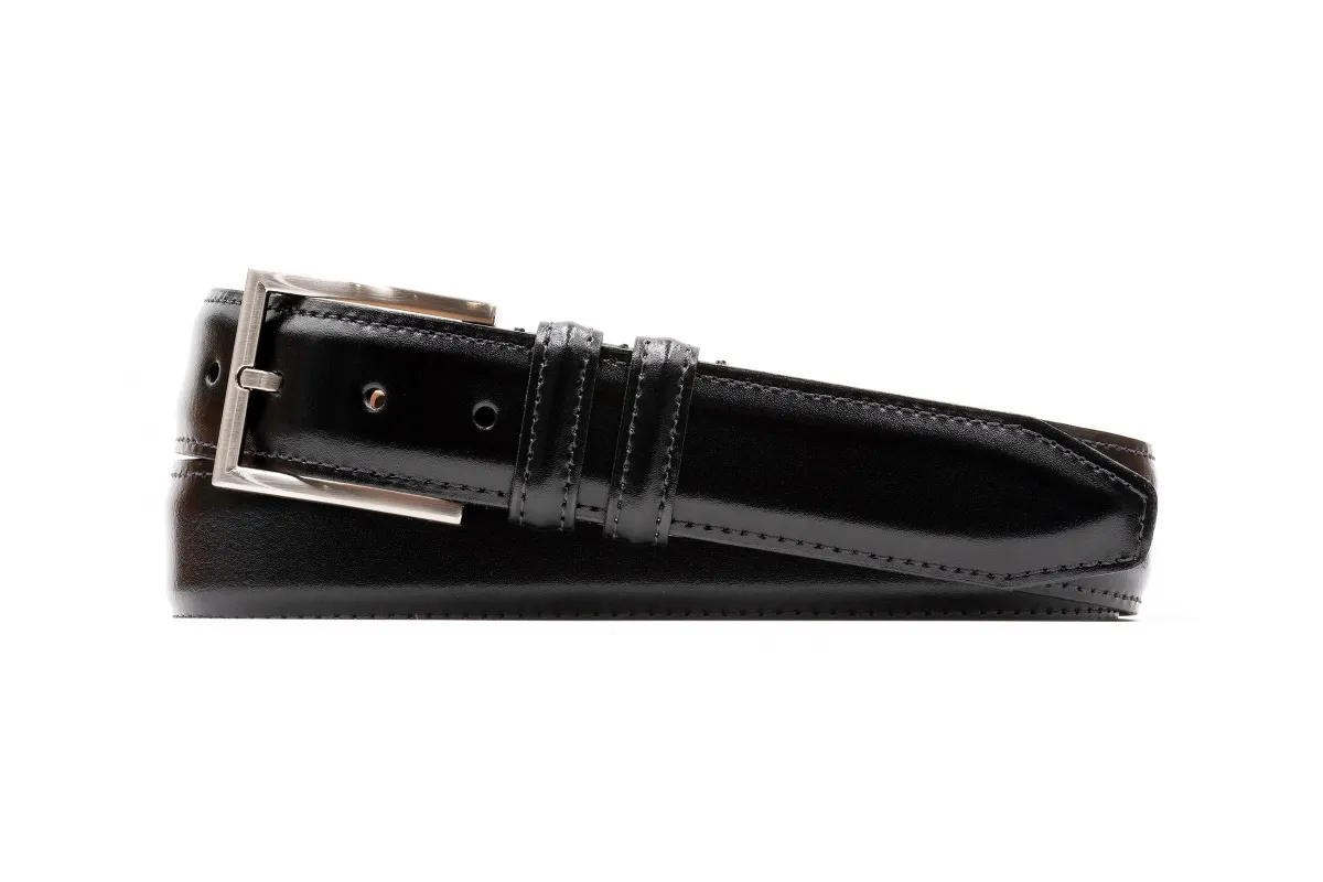 Samuel Coachman Leather Belt - Black made by Martin Dingman