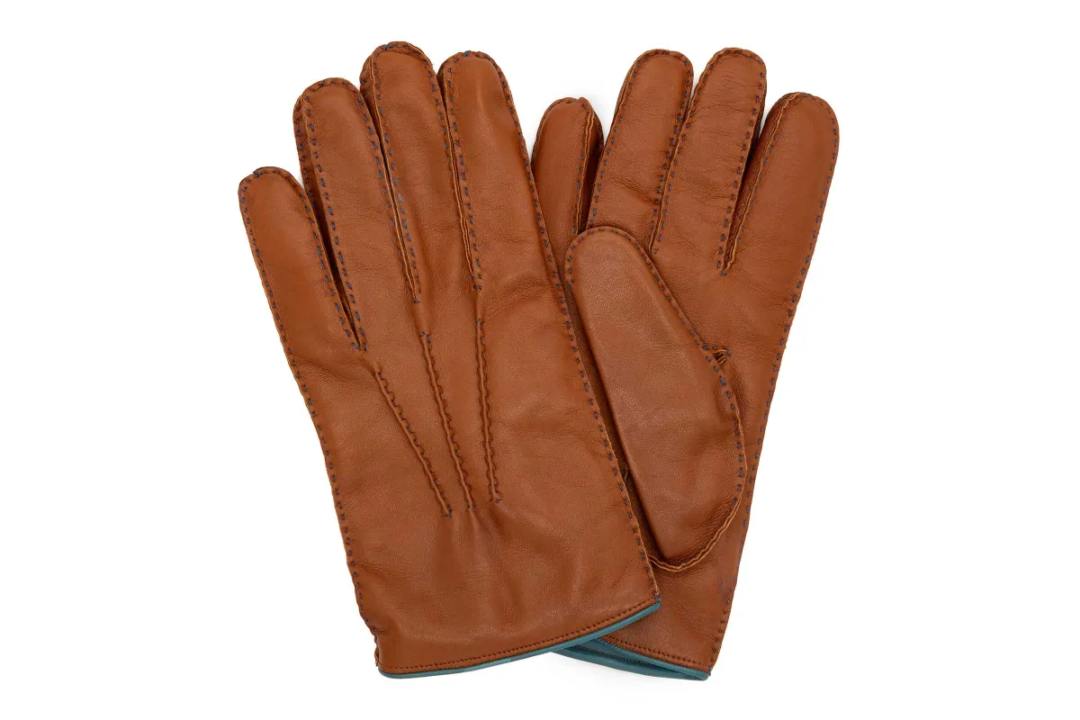Classic Italian Lamb Gloves - Chestnut made by Martin Dingman