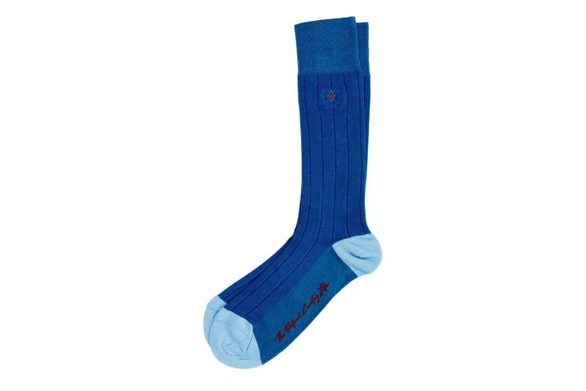 Ventilated All Season Peruvian Pima Cotton Socks - Periwinkle made by Martin Dingman