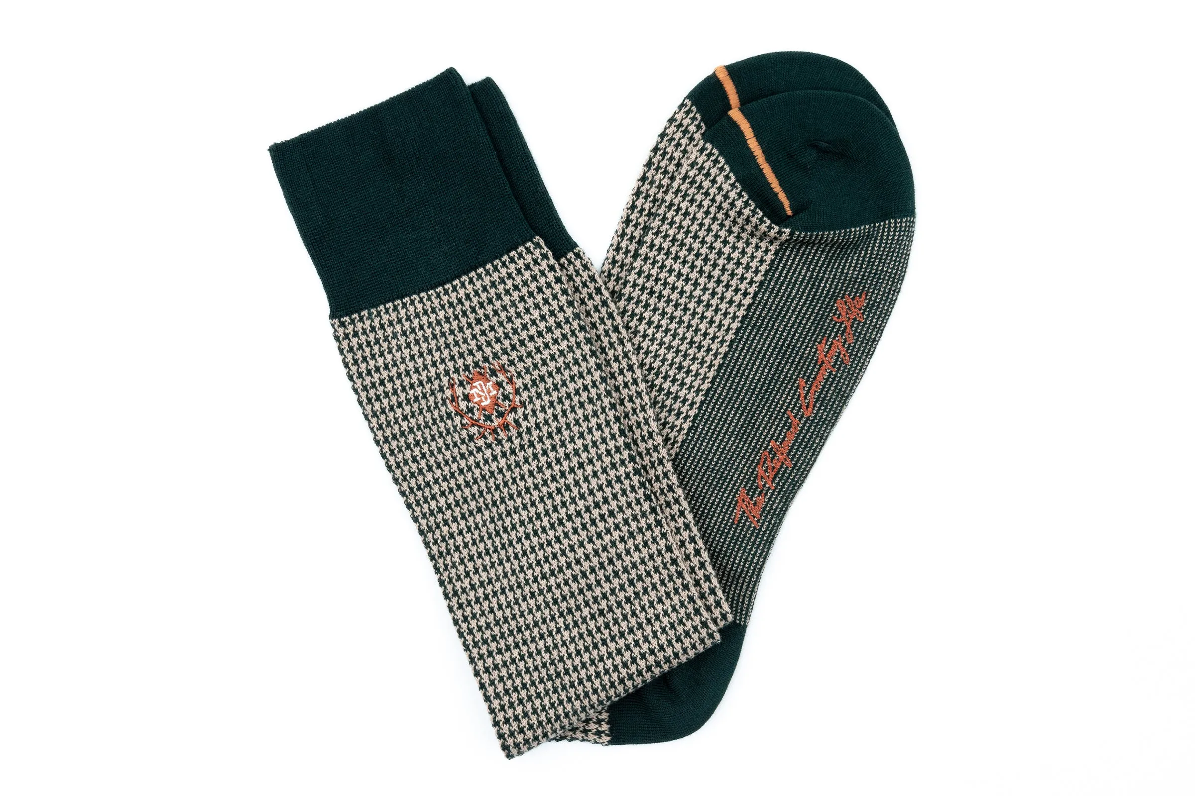 Puppy Tooth Peruvian Pima Cotton Socks - Forest sold by Martin Dingman product image thumbnail 3