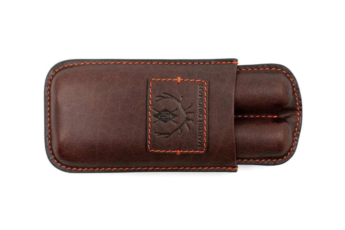 Havana Saddle Leather Cigar Case - Russet made by Martin Dingman