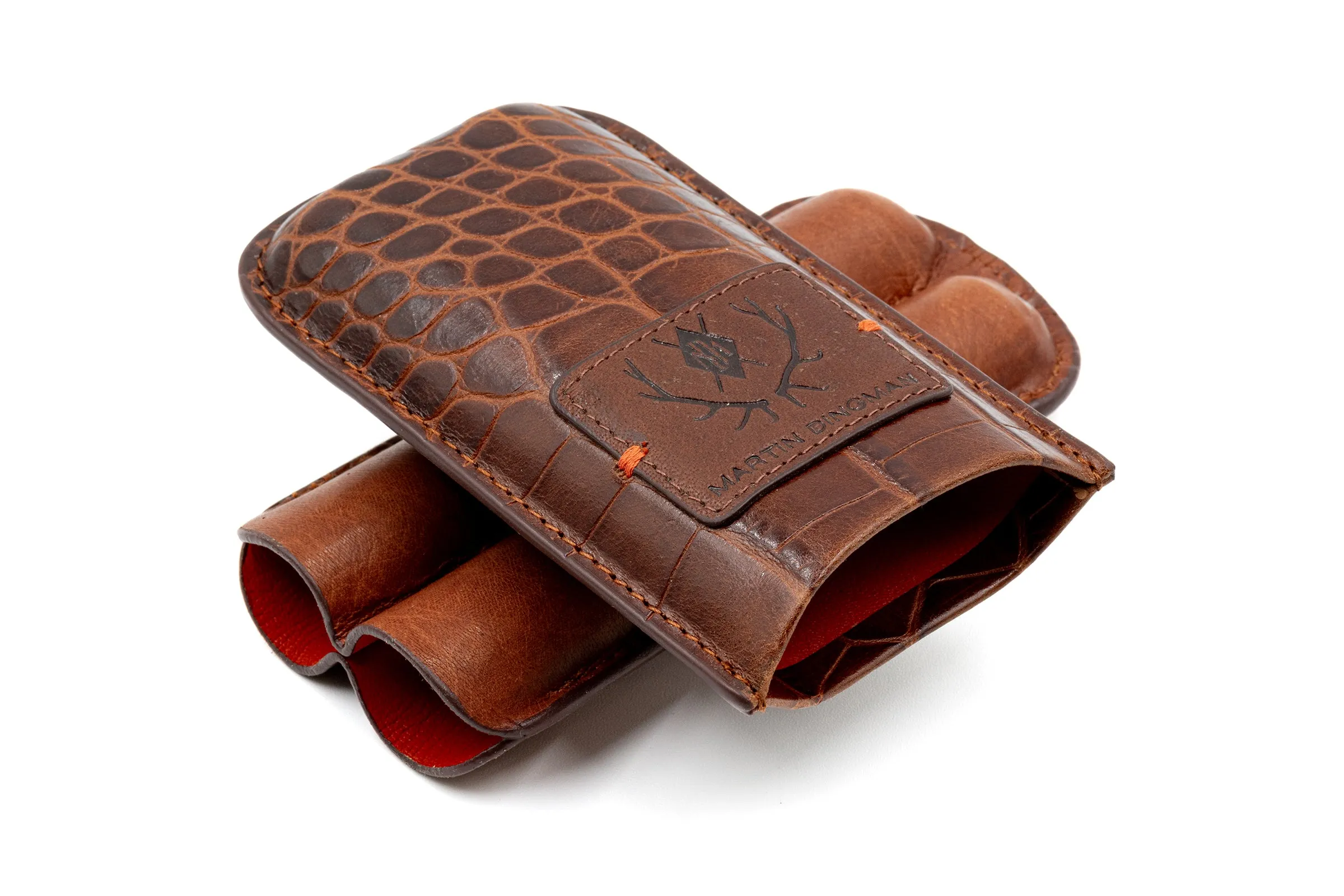 Havana Alligator Grain Cigar Case - Brown sold by Martin Dingman product image thumbnail 3