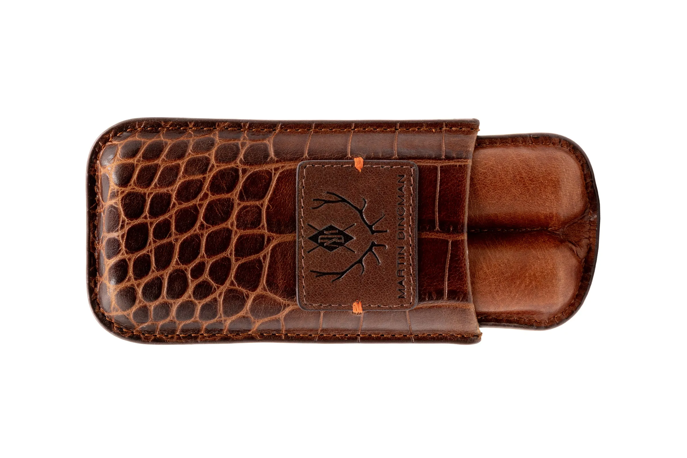 Havana Alligator Grain Cigar Case - Brown sold by Martin Dingman
