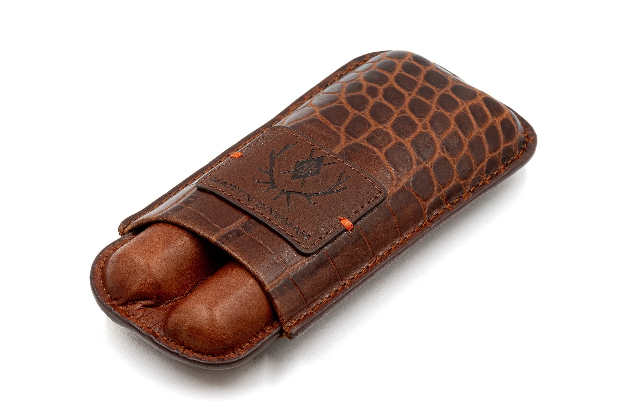 Havana Alligator Grain Cigar Case - Brown sold by Martin Dingman product image thumbnail 4