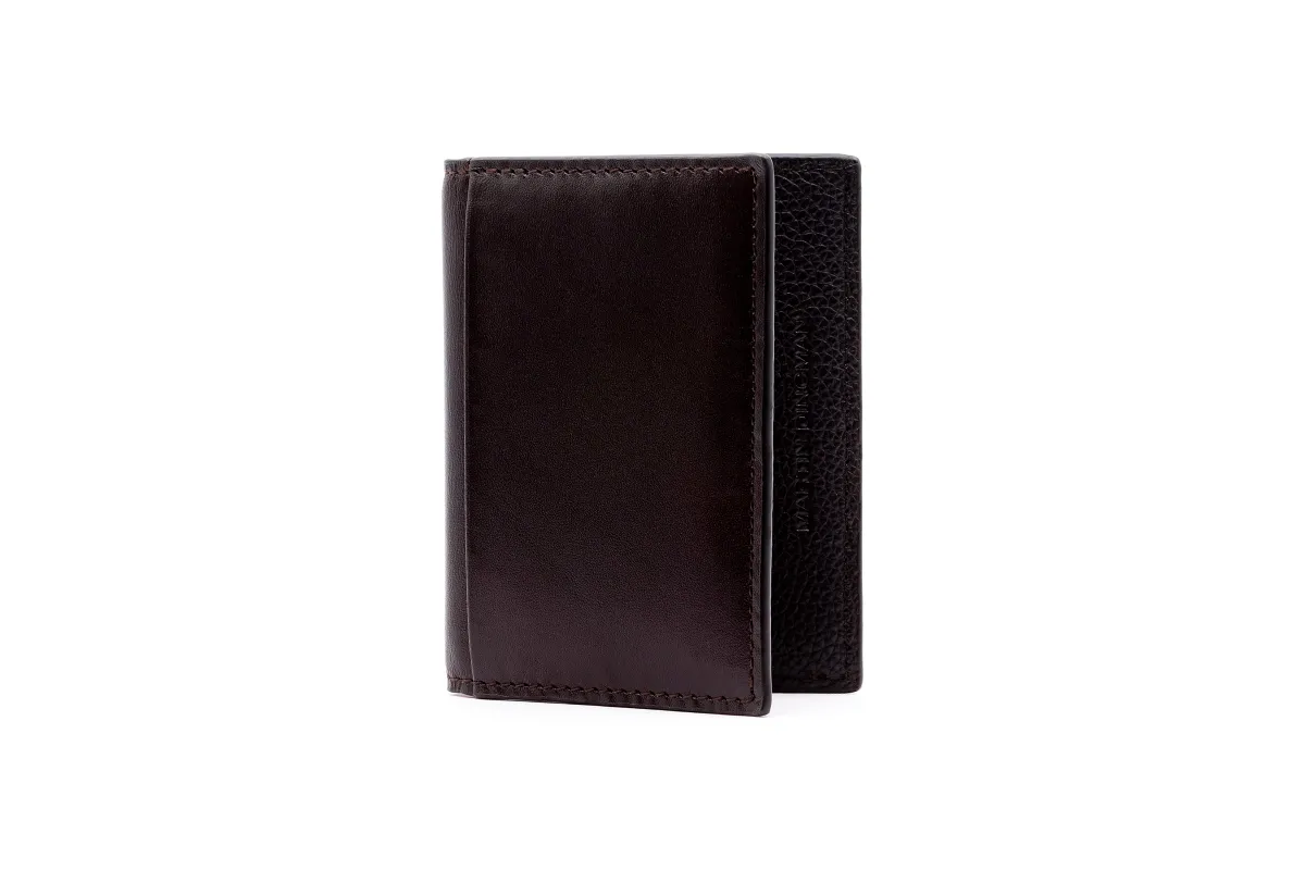 Edward Saddle Leather ID Wallet - Chocolate made by Martin Dingman