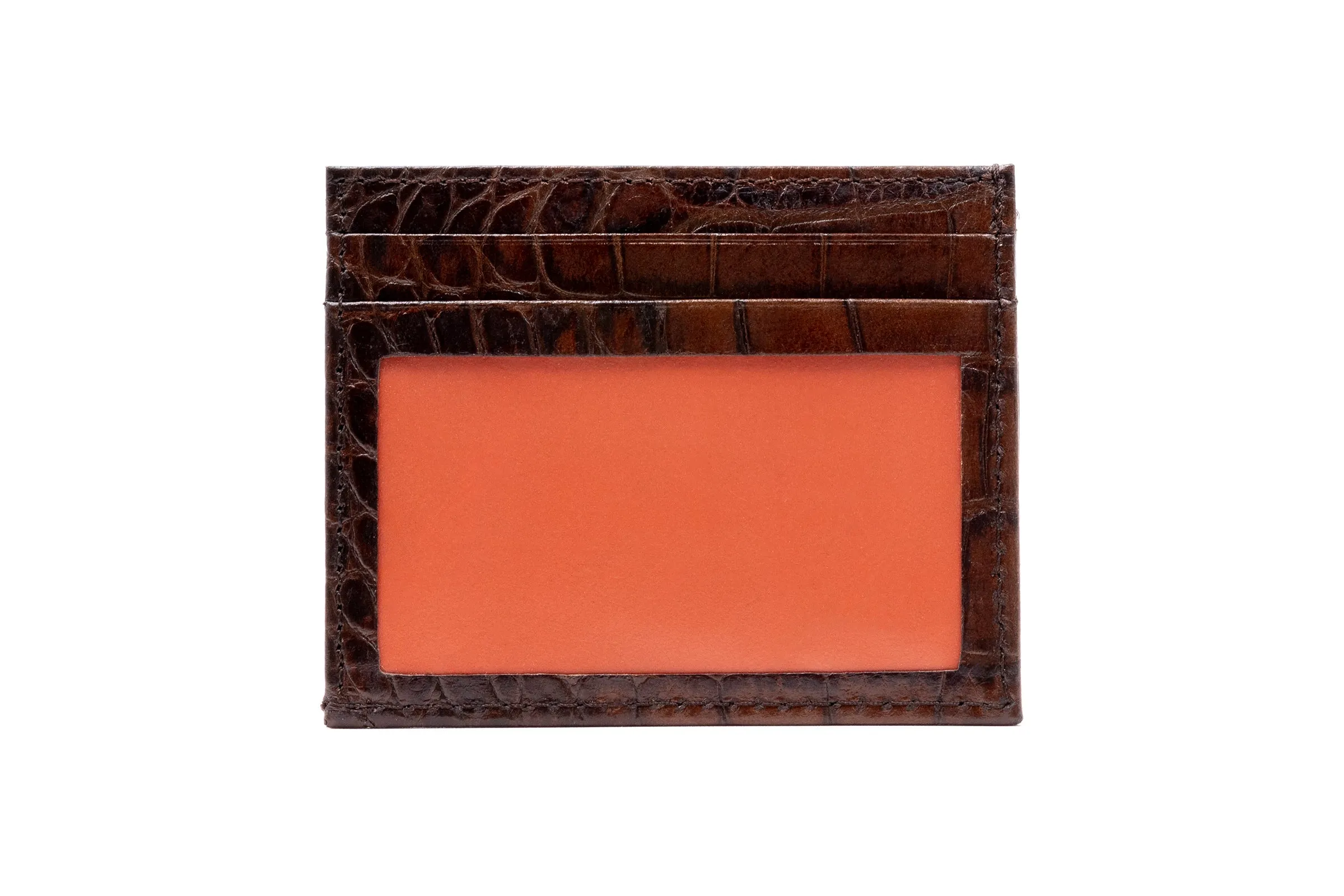Anthony Alligator Grain Executive ID Card Case - Brown sold by Martin Dingman product image thumbnail 2